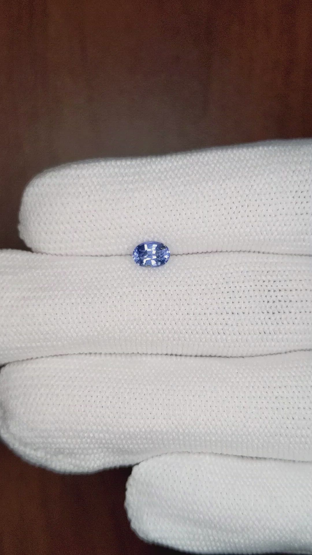 0.64 Ct. Blue Sapphire from Ceylon (Sri Lanka) Size Video