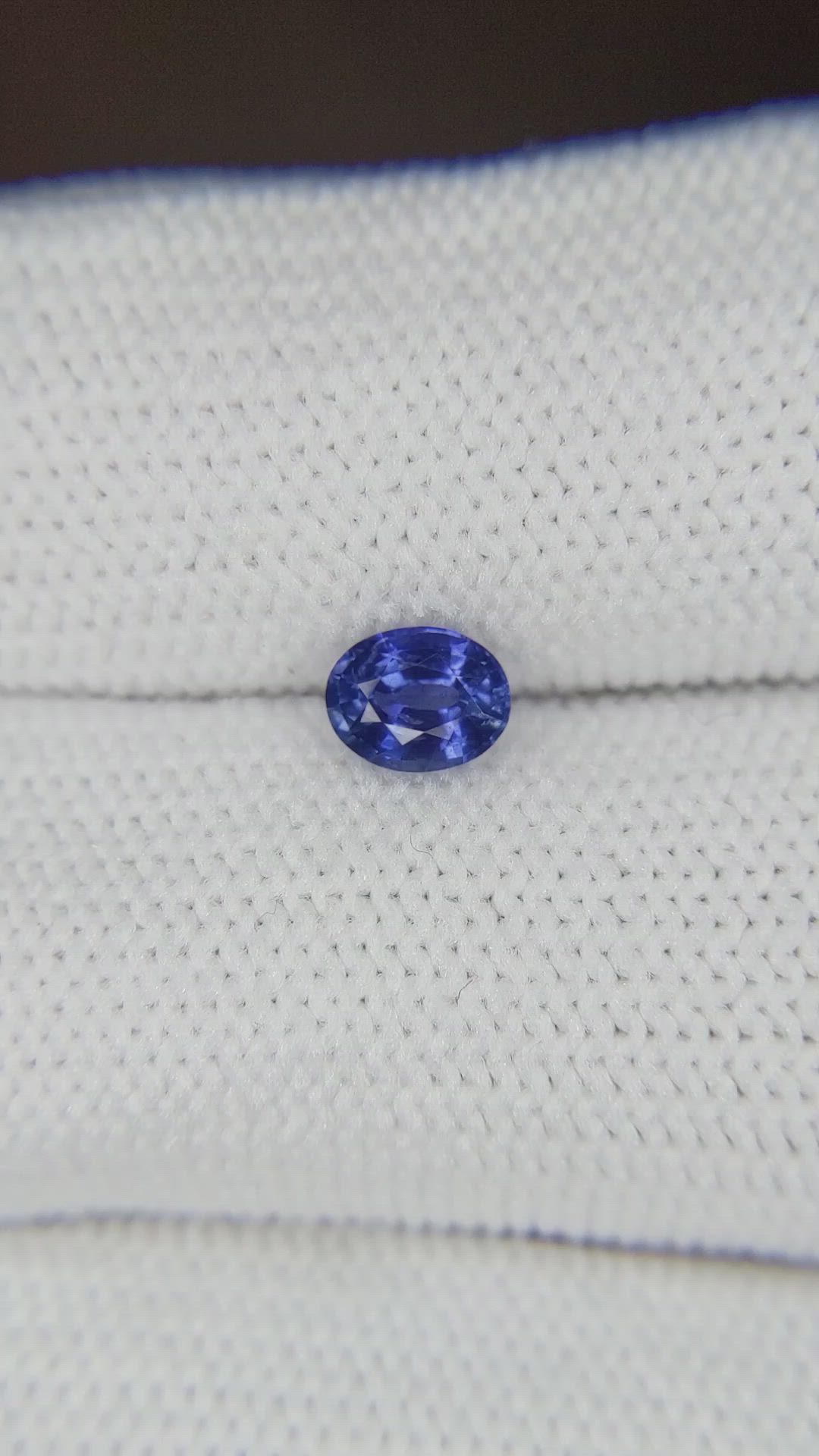 0.57 Ct. Blue Sapphire from Ceylon (Sri Lanka) Size Video