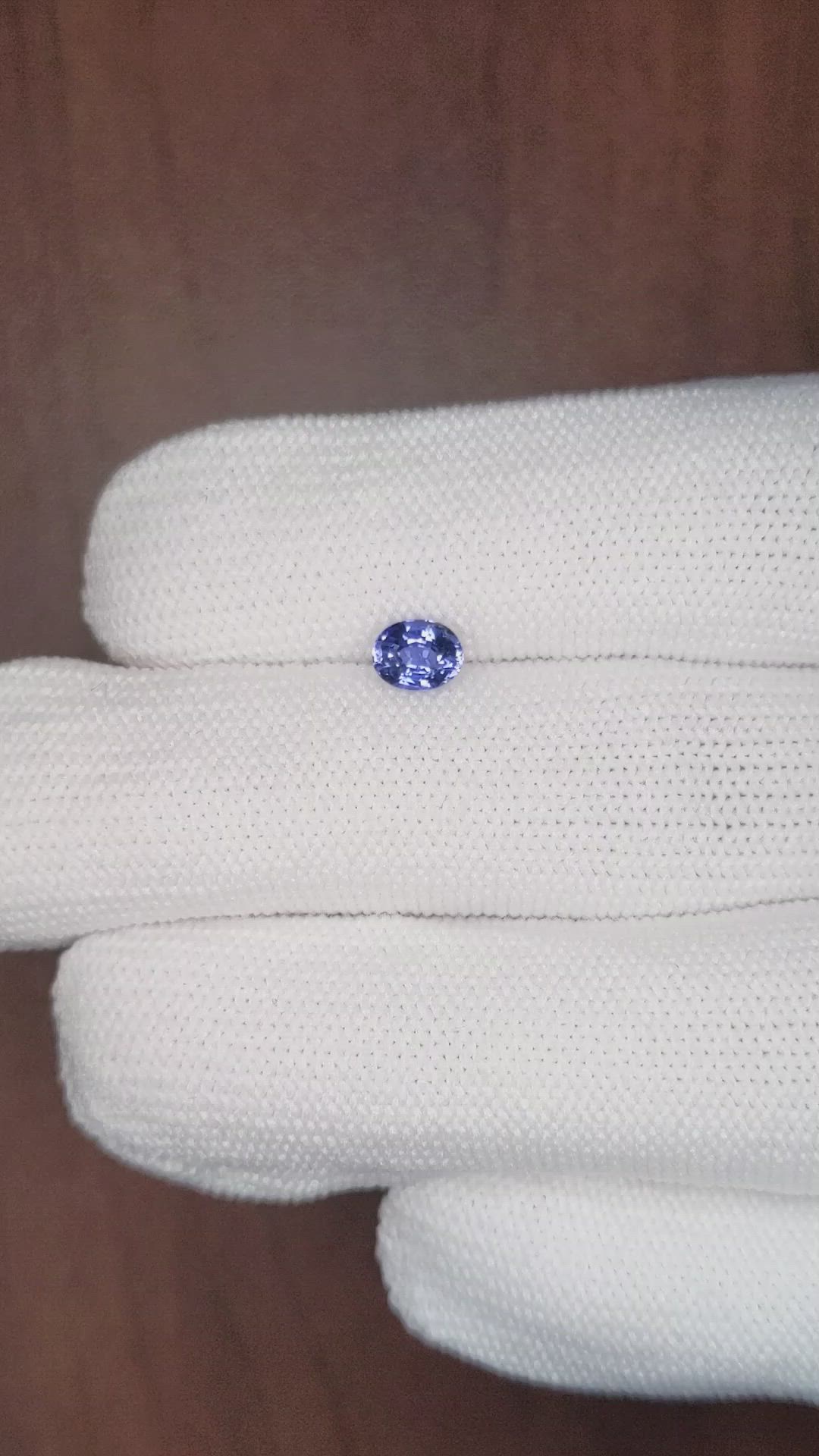 0.84 Ct. Blue Sapphire from Ceylon (Sri Lanka) Size Video
