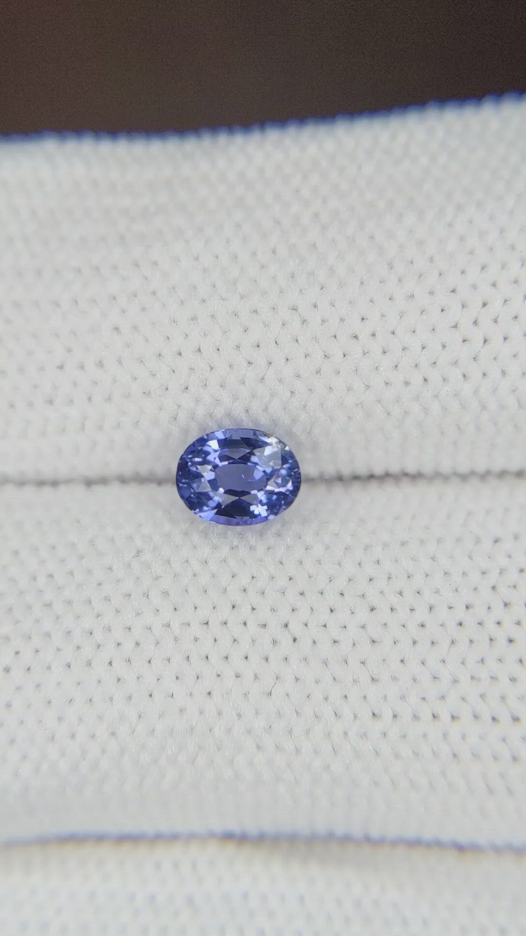 0.84 Ct. Blue Sapphire from Ceylon (Sri Lanka) Size Video