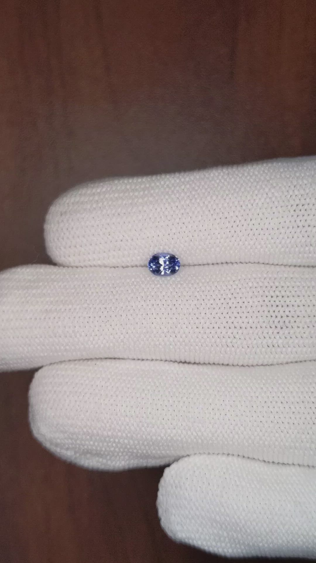 0.54 Ct. Blue Sapphire from Ceylon (Sri Lanka) Size Video