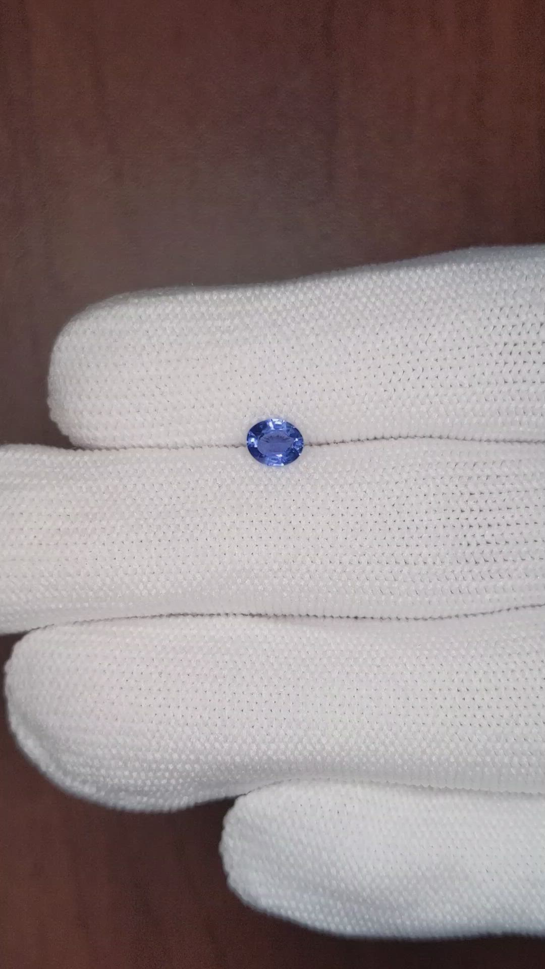 0.49 Ct. Blue Sapphire from Ceylon (Sri Lanka) Size Video