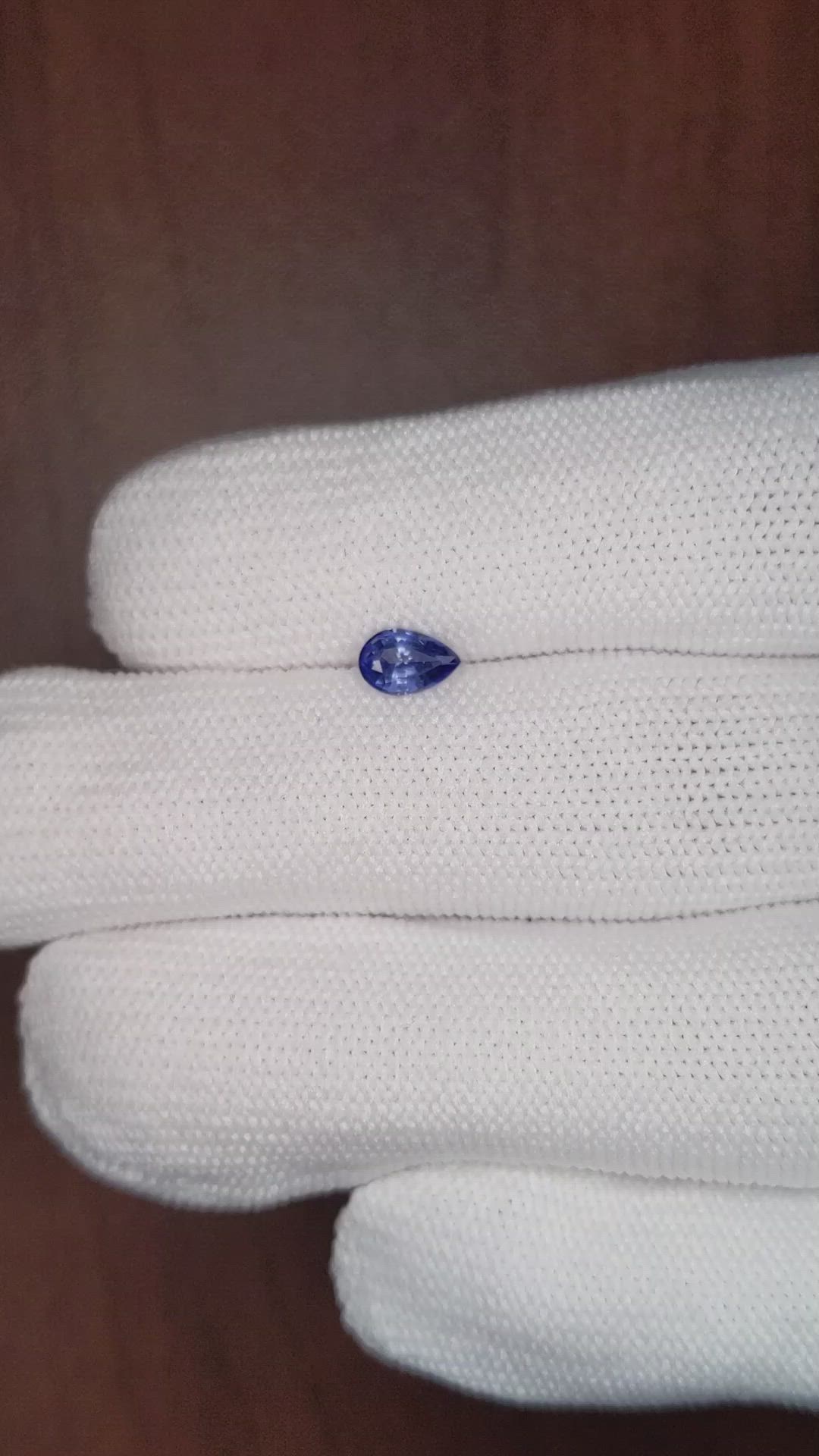 0.50 Ct. Blue Sapphire from Ceylon (Sri Lanka) Size Video