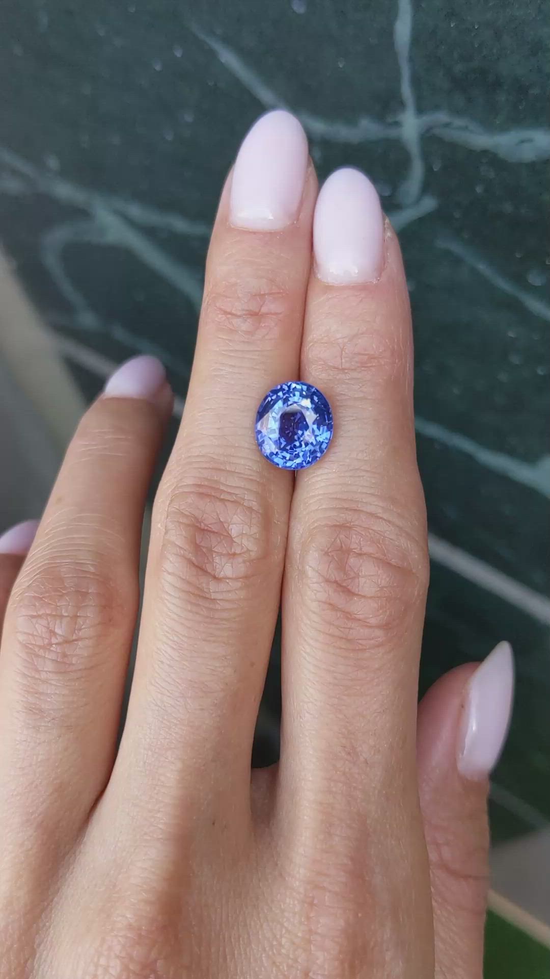 5.05 Ct. Blue Sapphire from Ceylon (Sri Lanka) Size Video