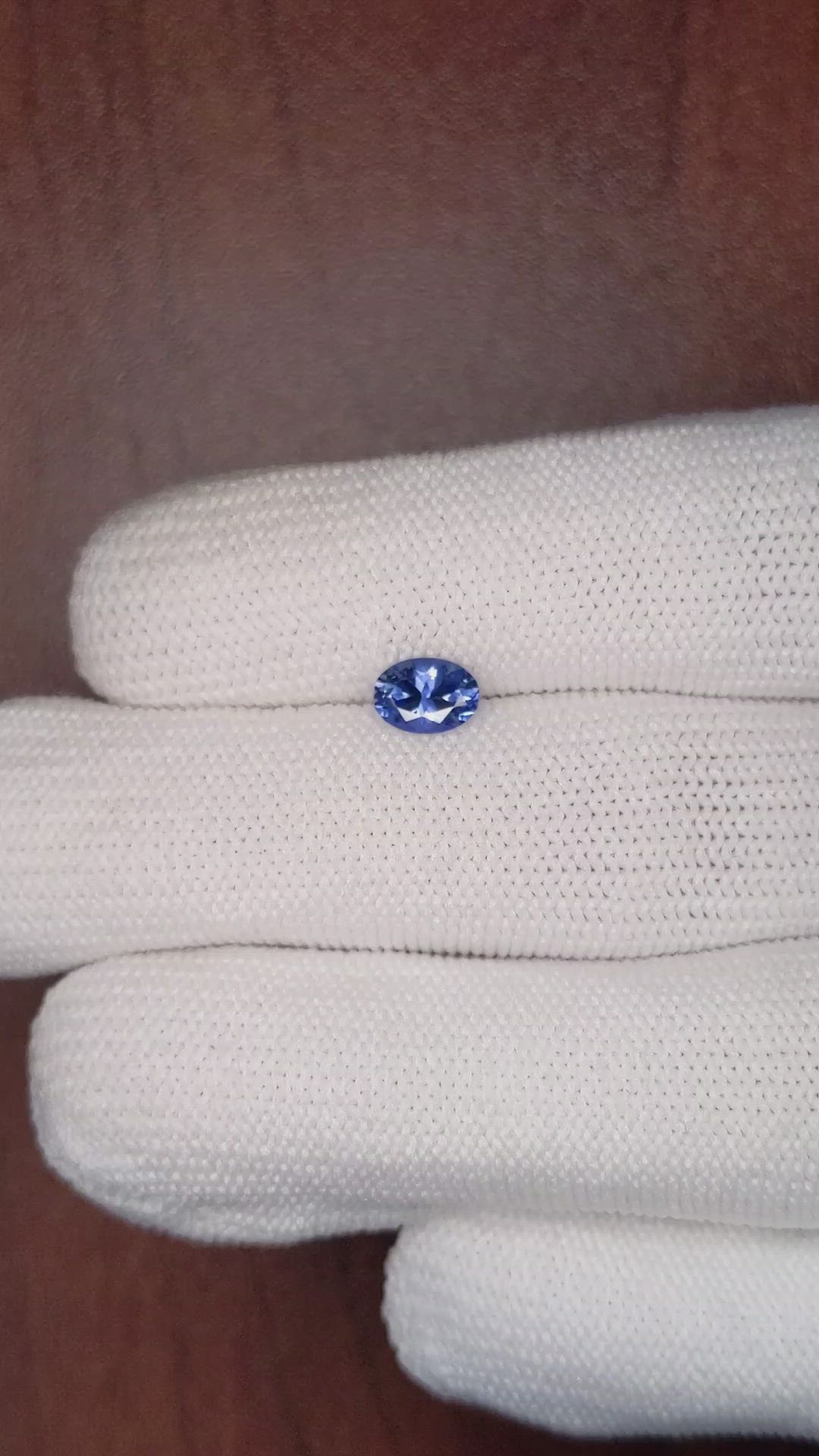 0.71 Ct. Blue Sapphire from Ceylon (Sri Lanka) Size Video
