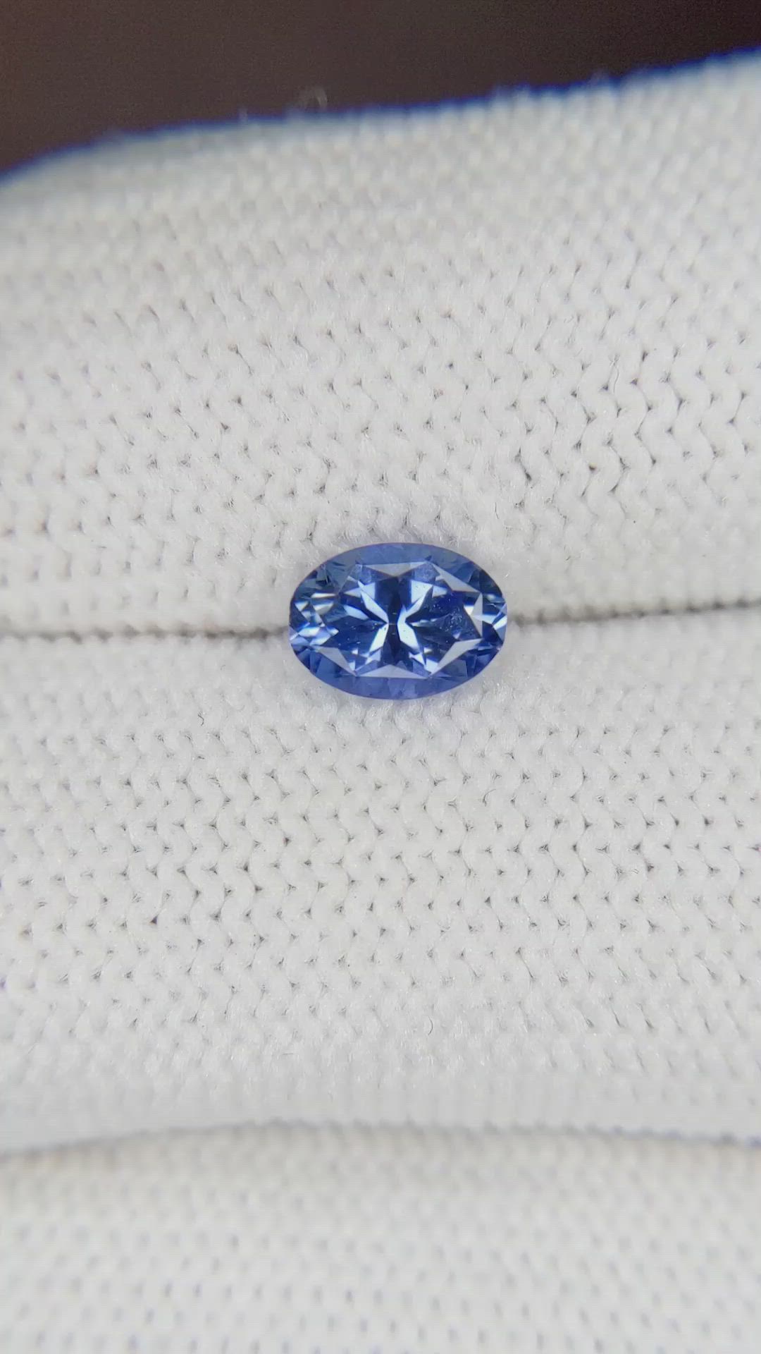0.71 Ct. Blue Sapphire from Ceylon (Sri Lanka) Size Video