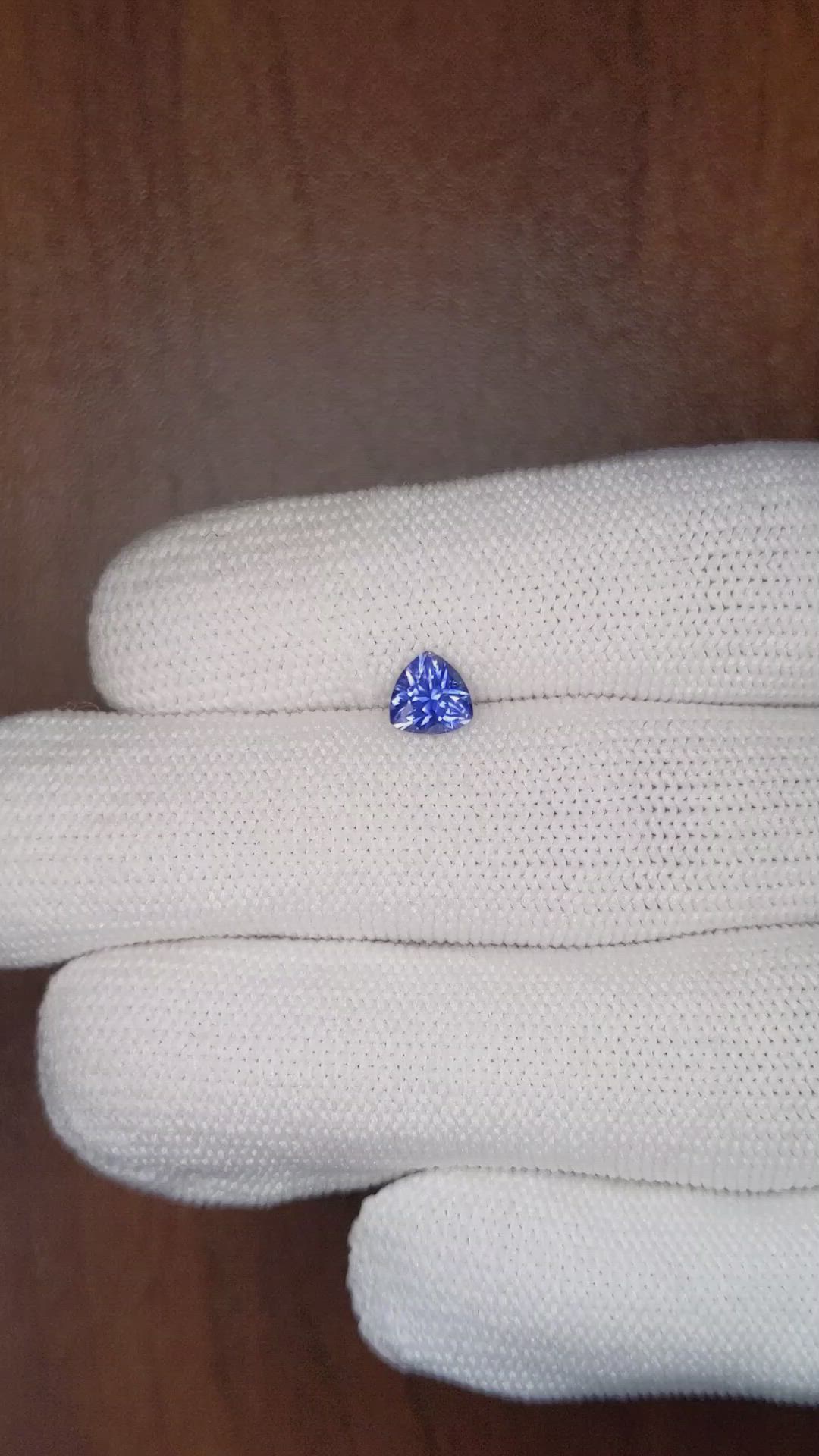 0.68 Ct. Blue Sapphire from Ceylon (Sri Lanka) Size Video