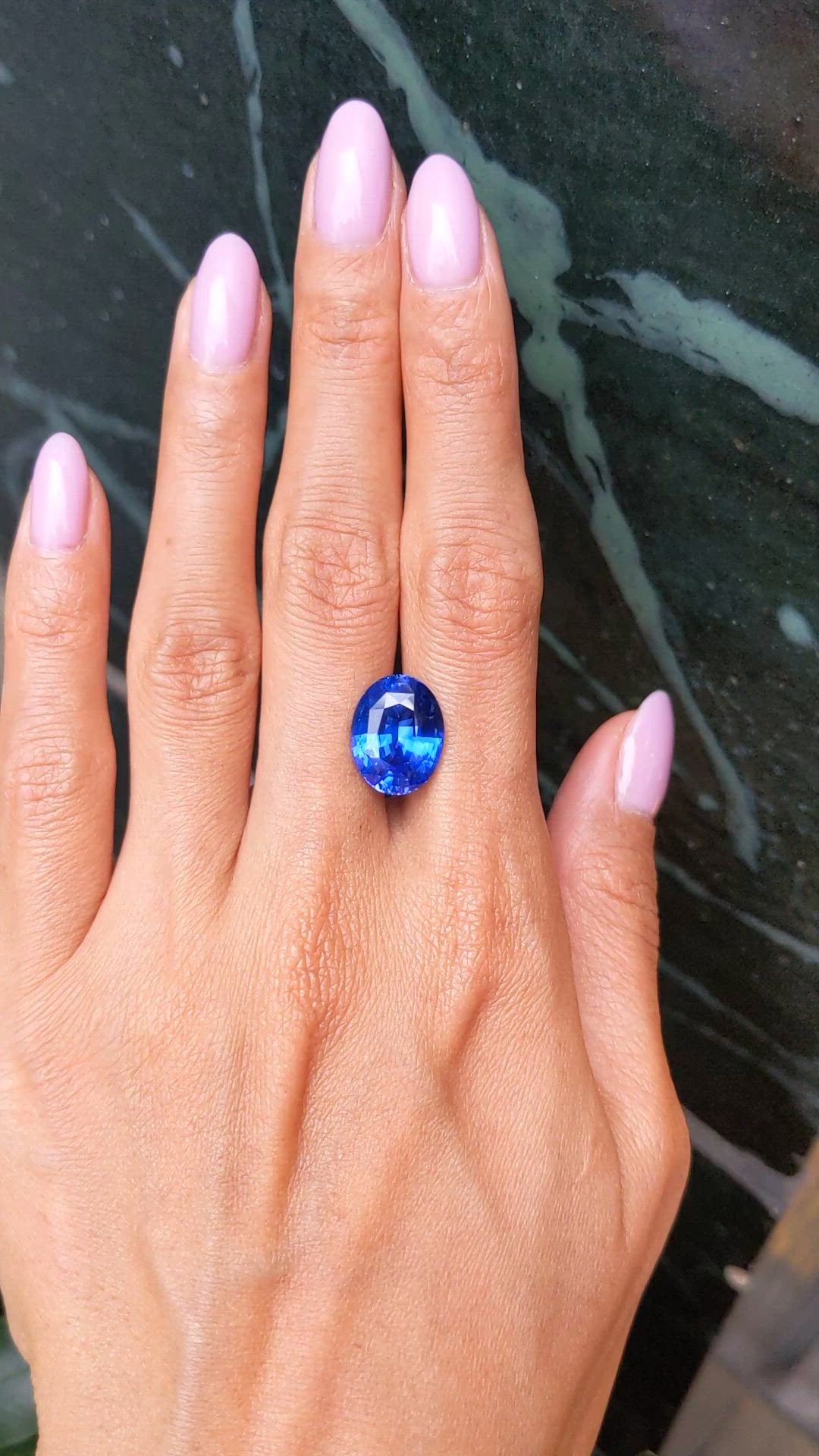 10.49 Ct. Blue Sapphire from Ceylon (Sri Lanka) Size Video