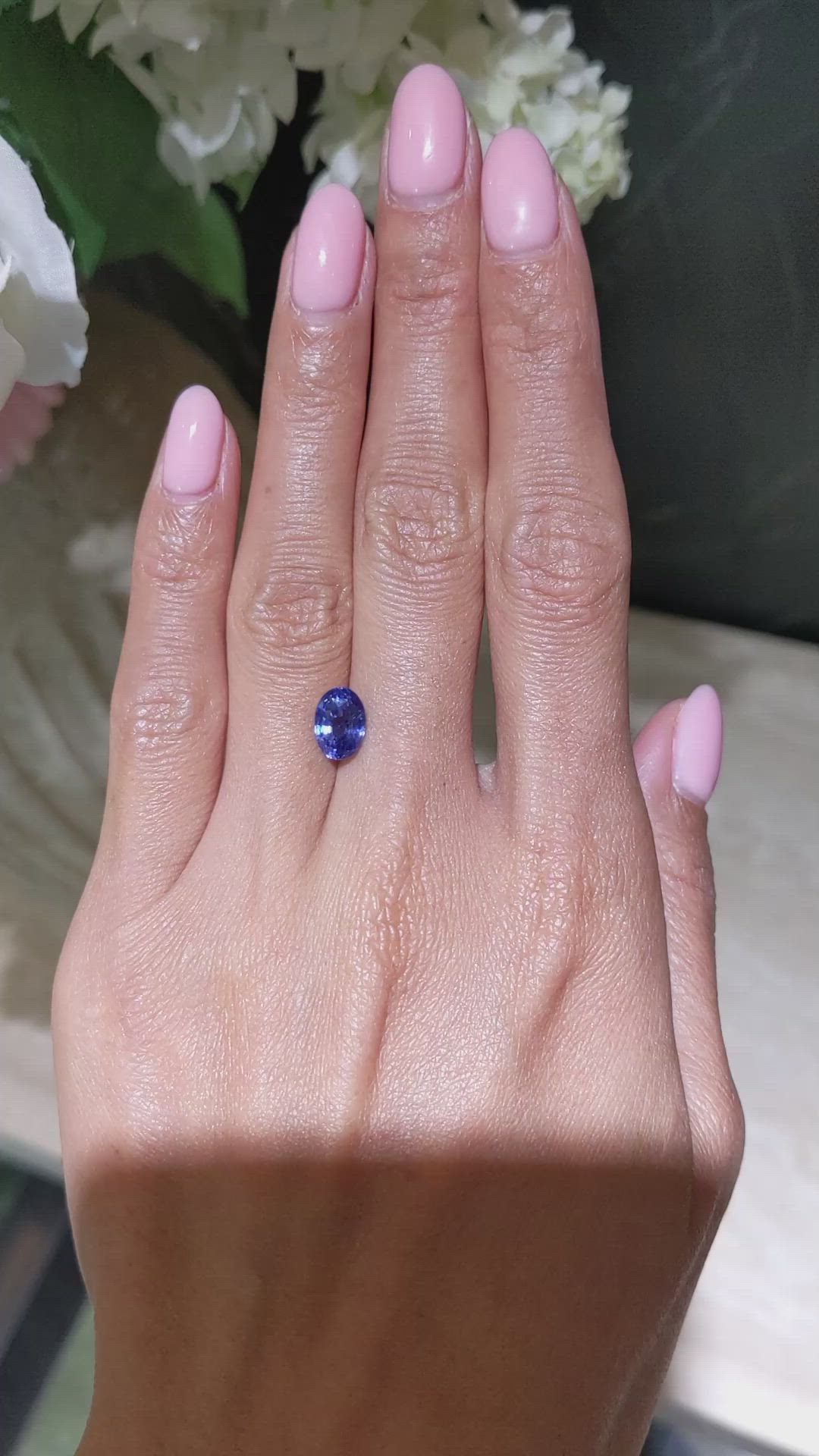 2.55 Ct. Blue Sapphire from Ceylon (Sri Lanka) Size Video