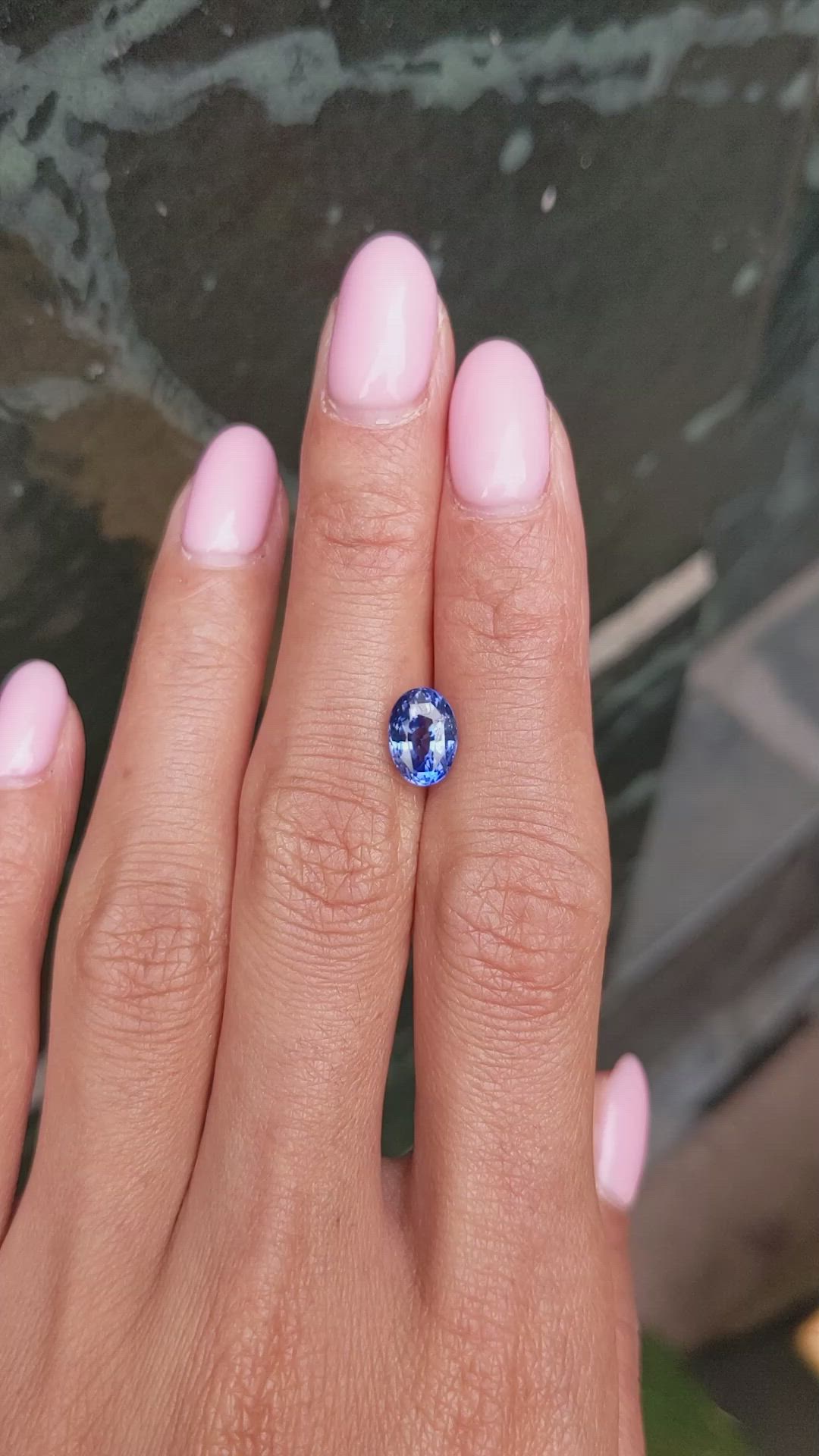 2.55 Ct. Blue Sapphire from Ceylon (Sri Lanka) Size Video