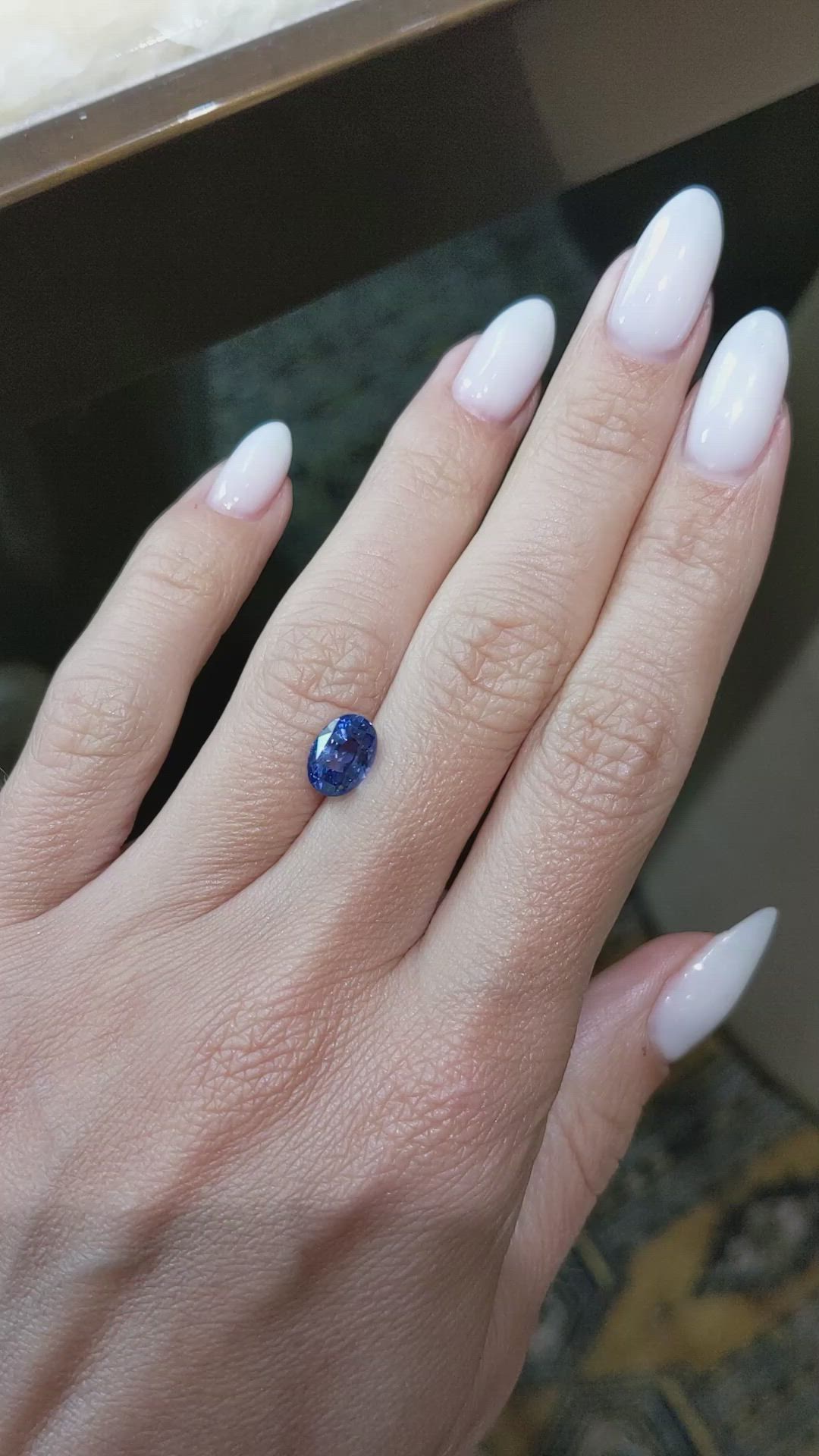 2.55 Ct. Blue Sapphire from Ceylon (Sri Lanka) Size Video