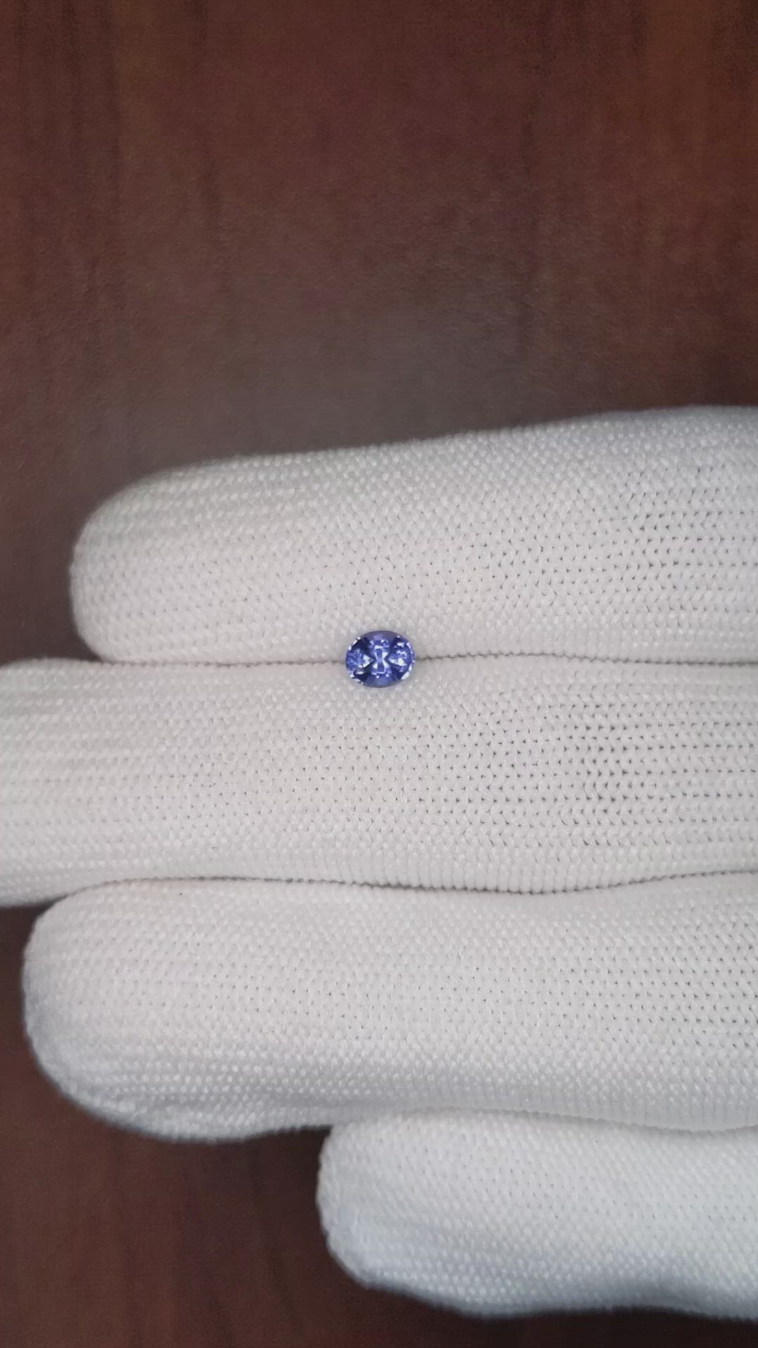 0.51 Ct. Blue Sapphire from Ceylon (Sri Lanka) Size Video