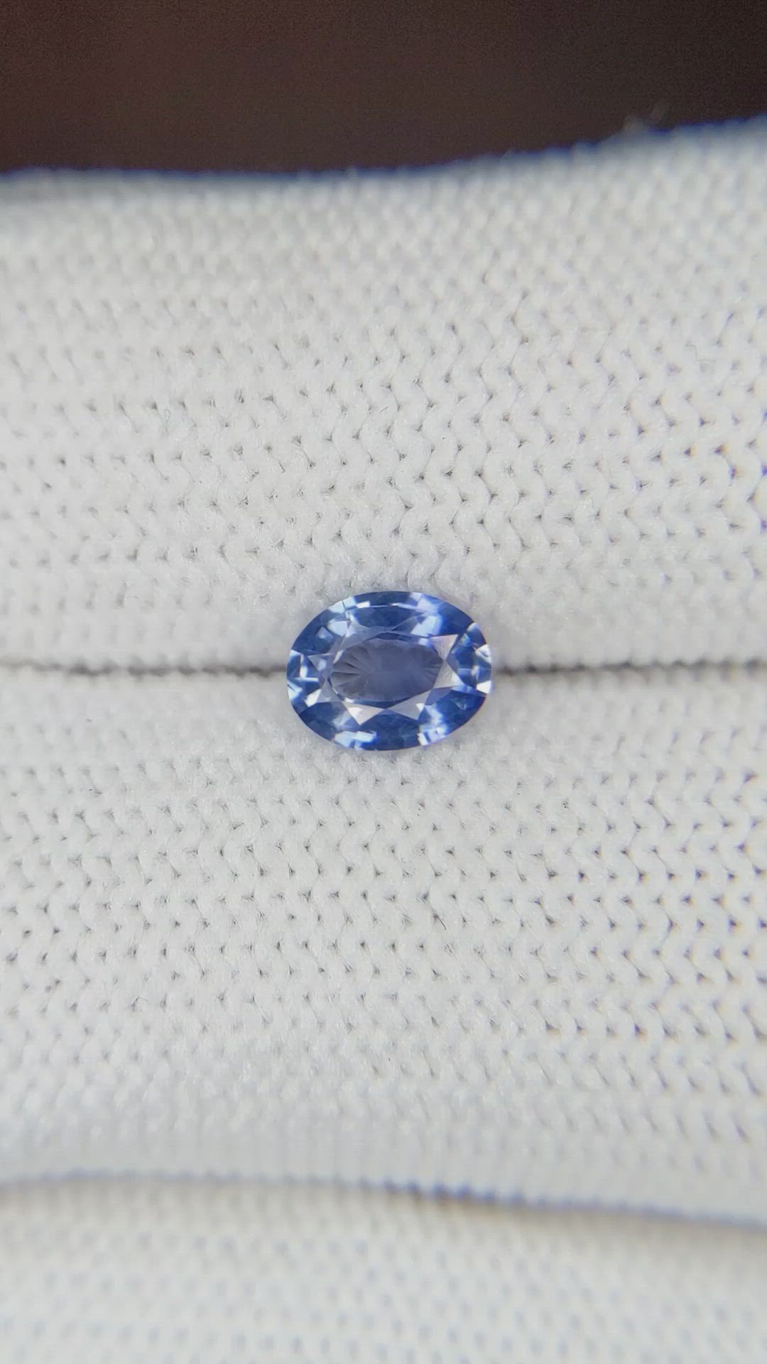 0.60 Ct. Blue Sapphire from Ceylon (Sri Lanka) Size Video