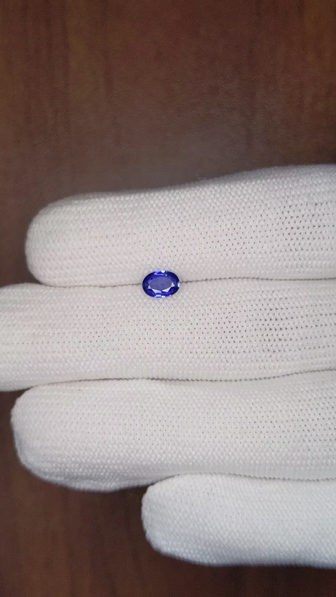 0.46 Ct. Blue Sapphire from Ceylon (Sri Lanka) Size Video