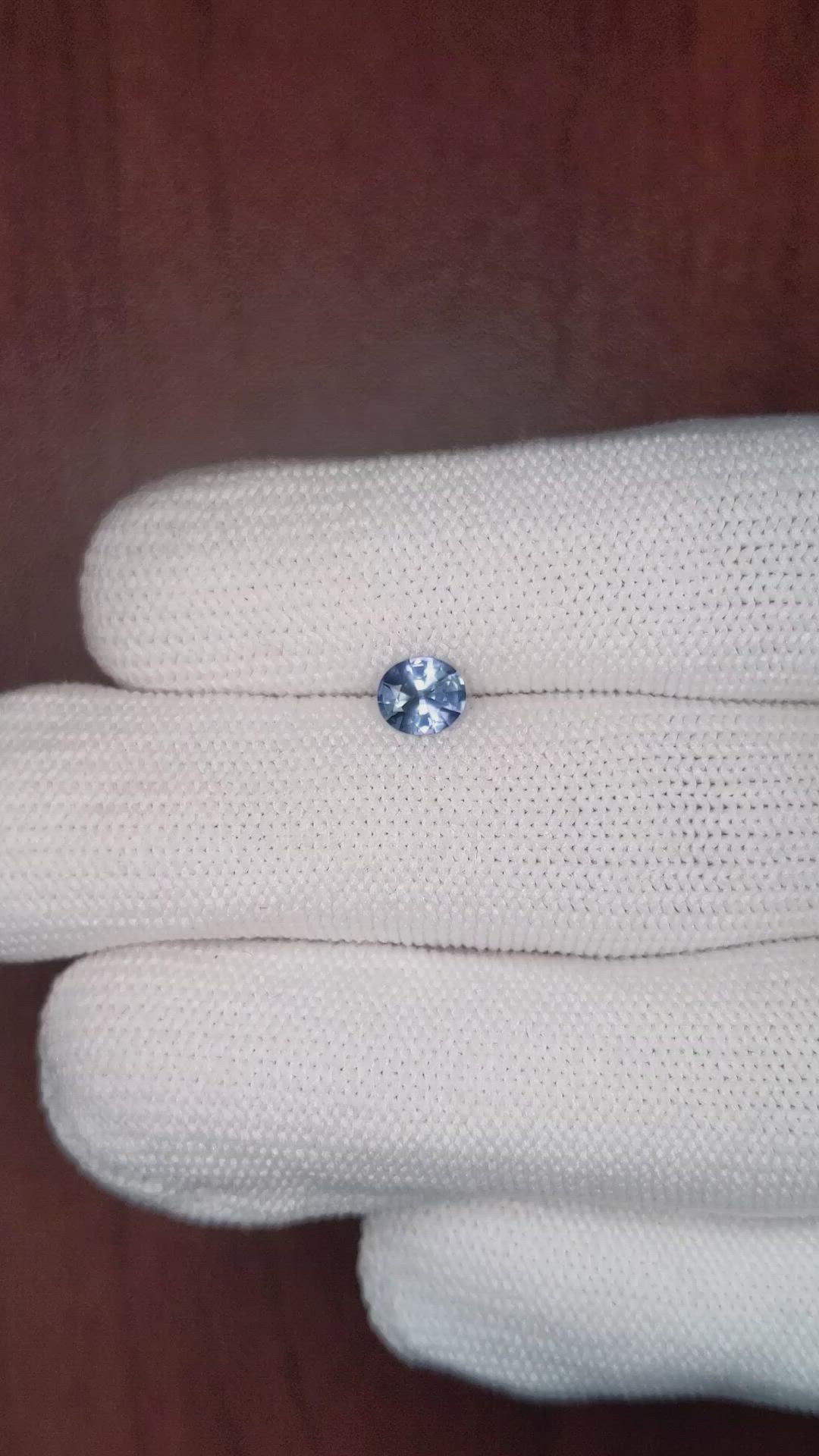 0.61 Ct. Blue Sapphire from Ceylon (Sri Lanka) Size Video