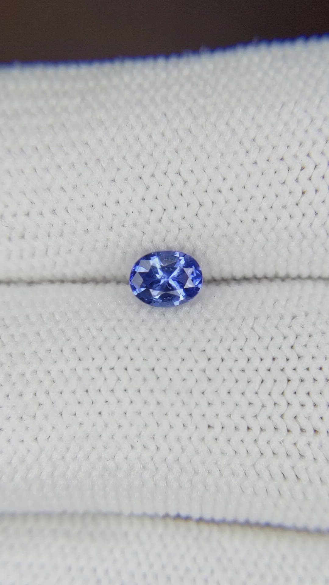 0.42 Ct. Blue Sapphire from Ceylon (Sri Lanka) Size Video