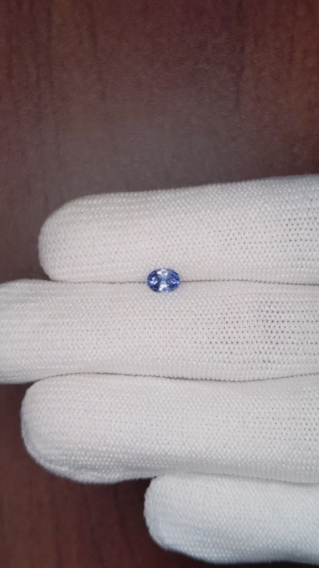 0.47 Ct. Blue Sapphire from Ceylon (Sri Lanka) Size Video