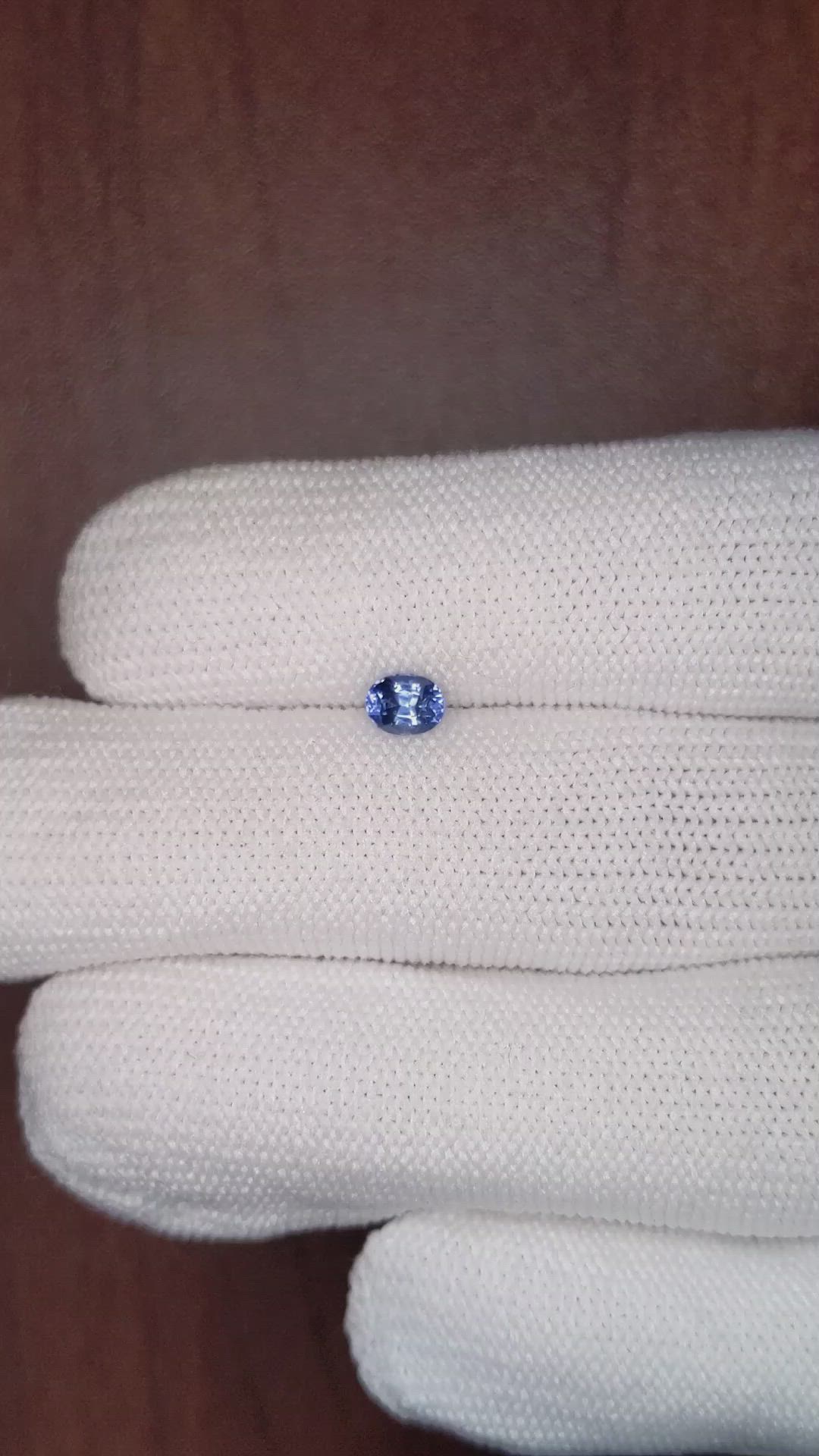 0.50 Ct. Blue Sapphire from Ceylon (Sri Lanka) Size Video