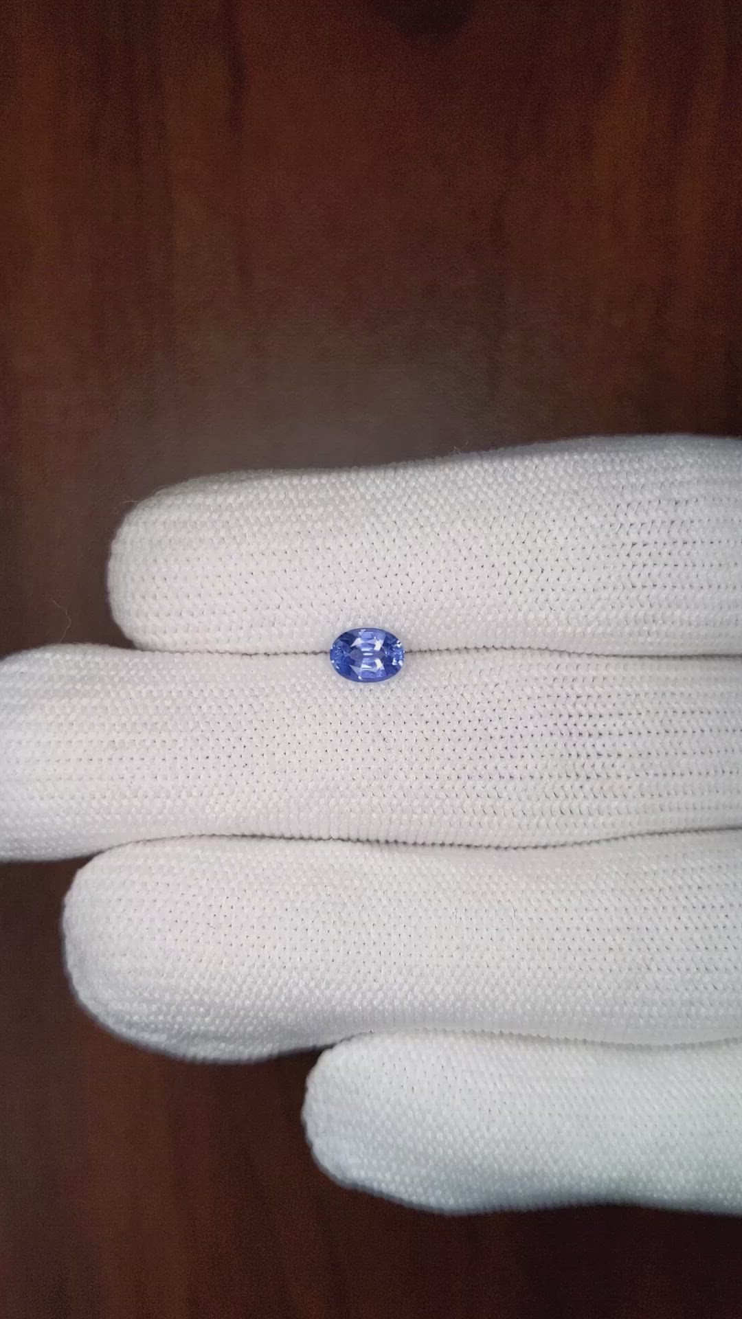 0.67 Ct. Blue Sapphire from Ceylon (Sri Lanka) Size Video