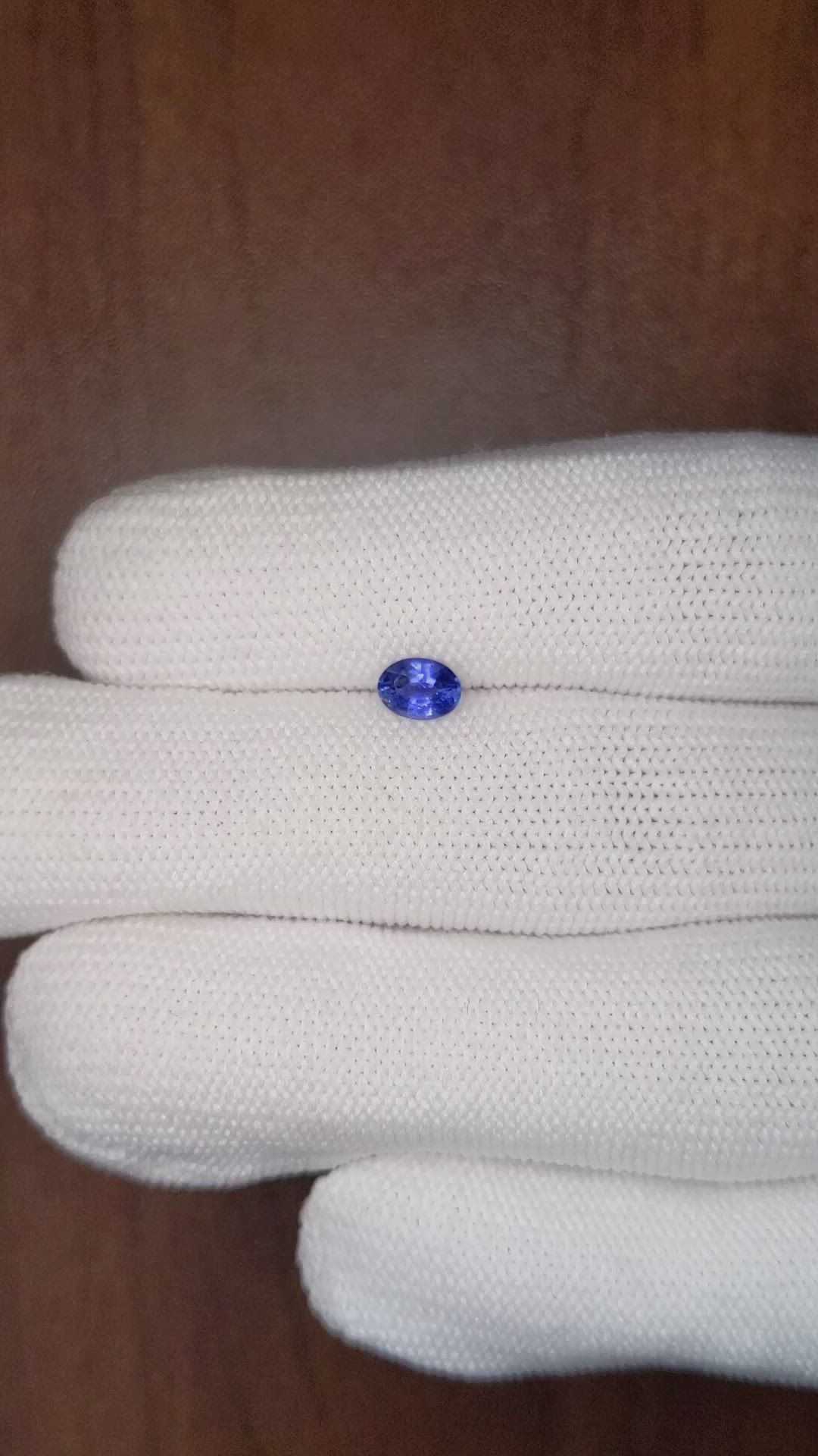 0.53 Ct. Blue Sapphire from Ceylon (Sri Lanka) Size Video