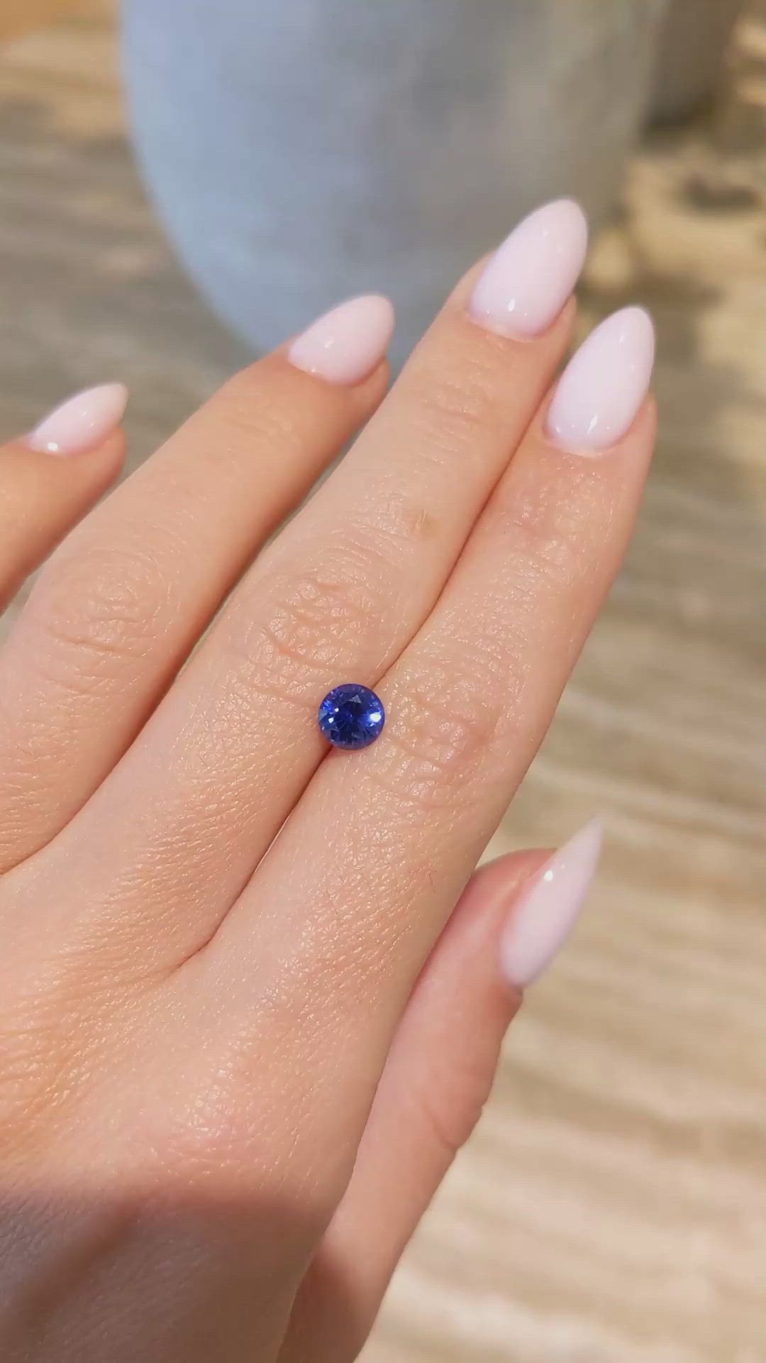 1.14 Ct. Blue Sapphire from Ceylon (Sri Lanka) Size Video