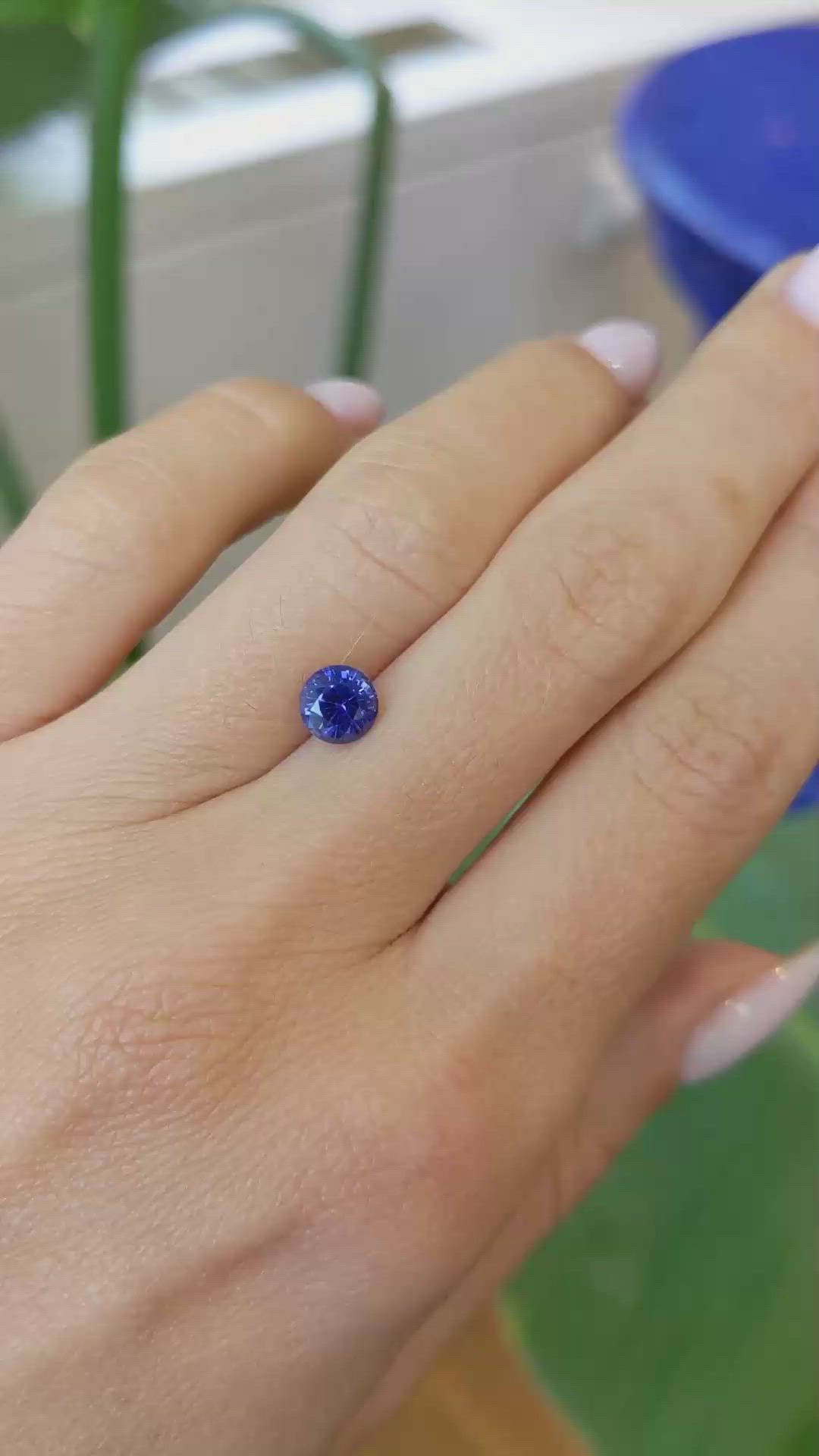 1.14 Ct. Blue Sapphire from Ceylon (Sri Lanka) Size Video