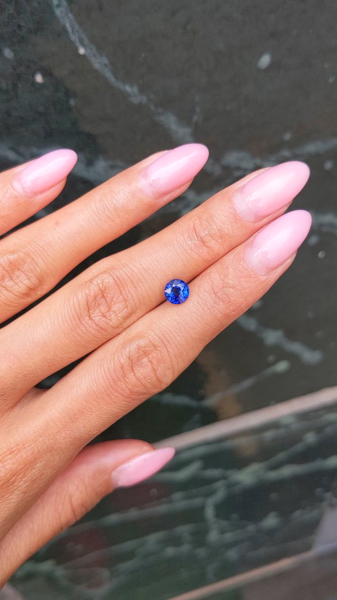 1.25 Ct. Blue Sapphire from Ceylon (Sri Lanka) Size Video