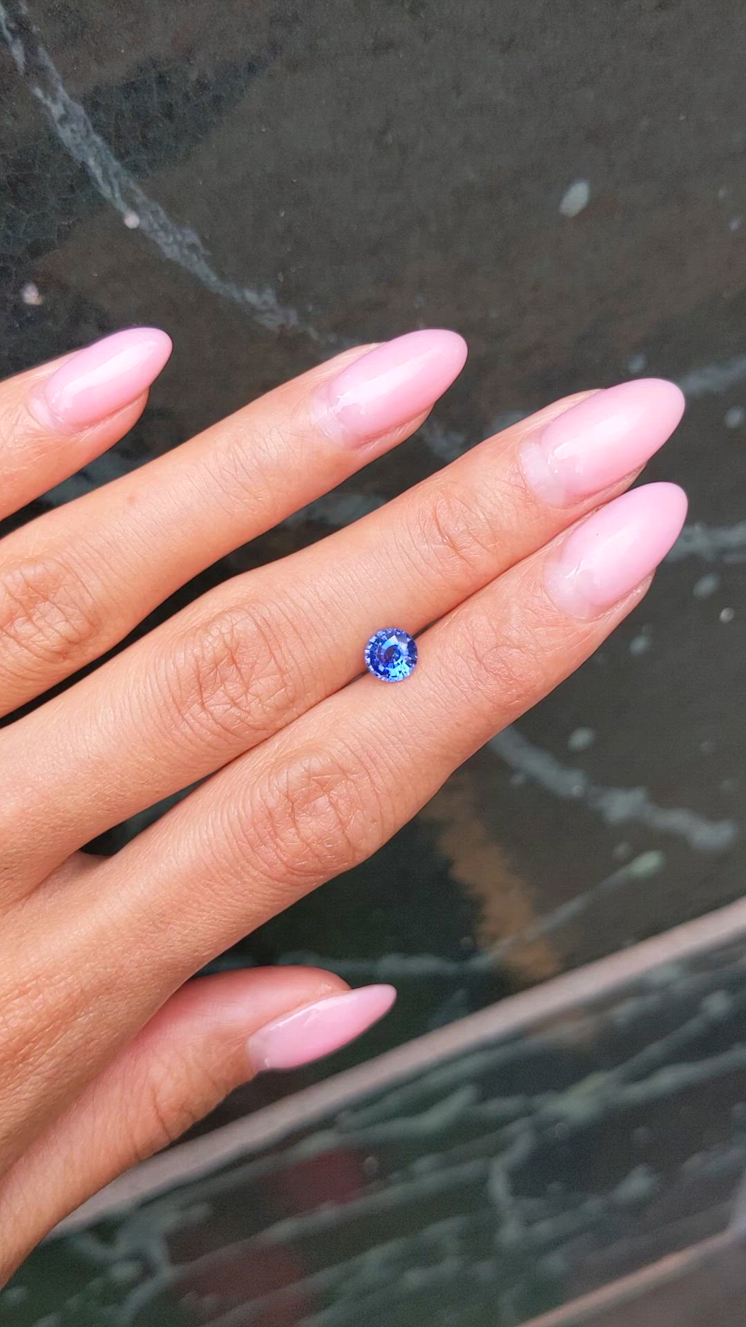 0.91 Ct. Blue Sapphire from Ceylon (Sri Lanka) Size Video