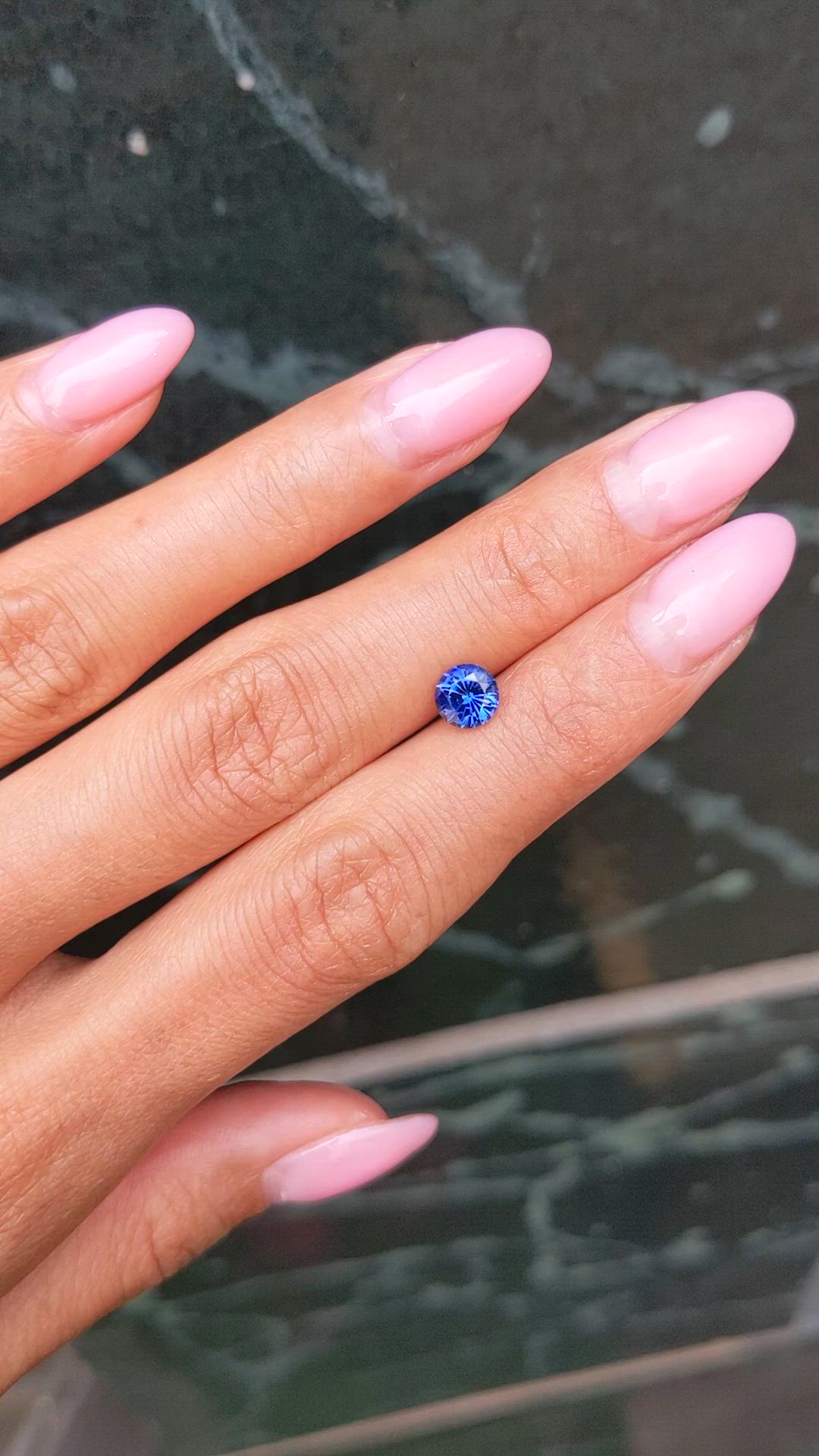 1.07 Ct. Blue Sapphire from Ceylon (Sri Lanka) Size Video