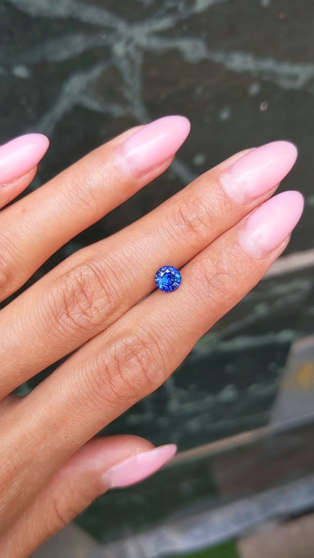 0.96 Ct. Blue Sapphire from Ceylon (Sri Lanka) Size Video