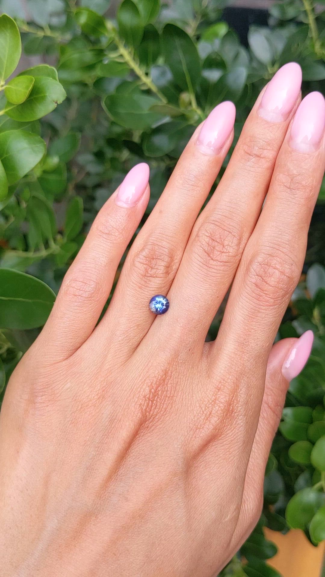 0.97 Ct. Blue Sapphire from Ceylon (Sri Lanka) Size Video