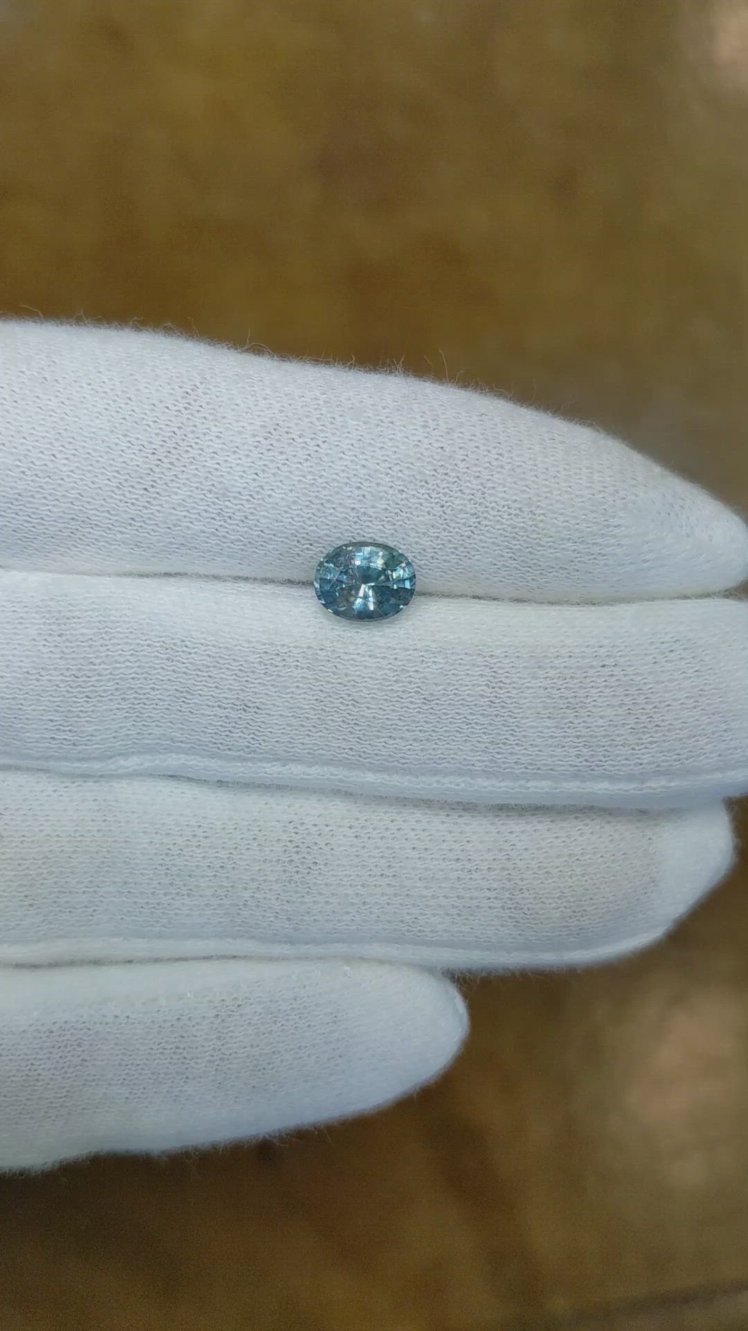 1.46 Ct. Greenish Blue Sapphire from Ceylon (Sri Lanka) Size Video