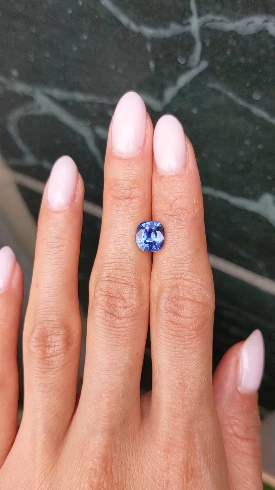 2.66 Ct. Blue Sapphire from Ceylon (Sri Lanka) Size Video