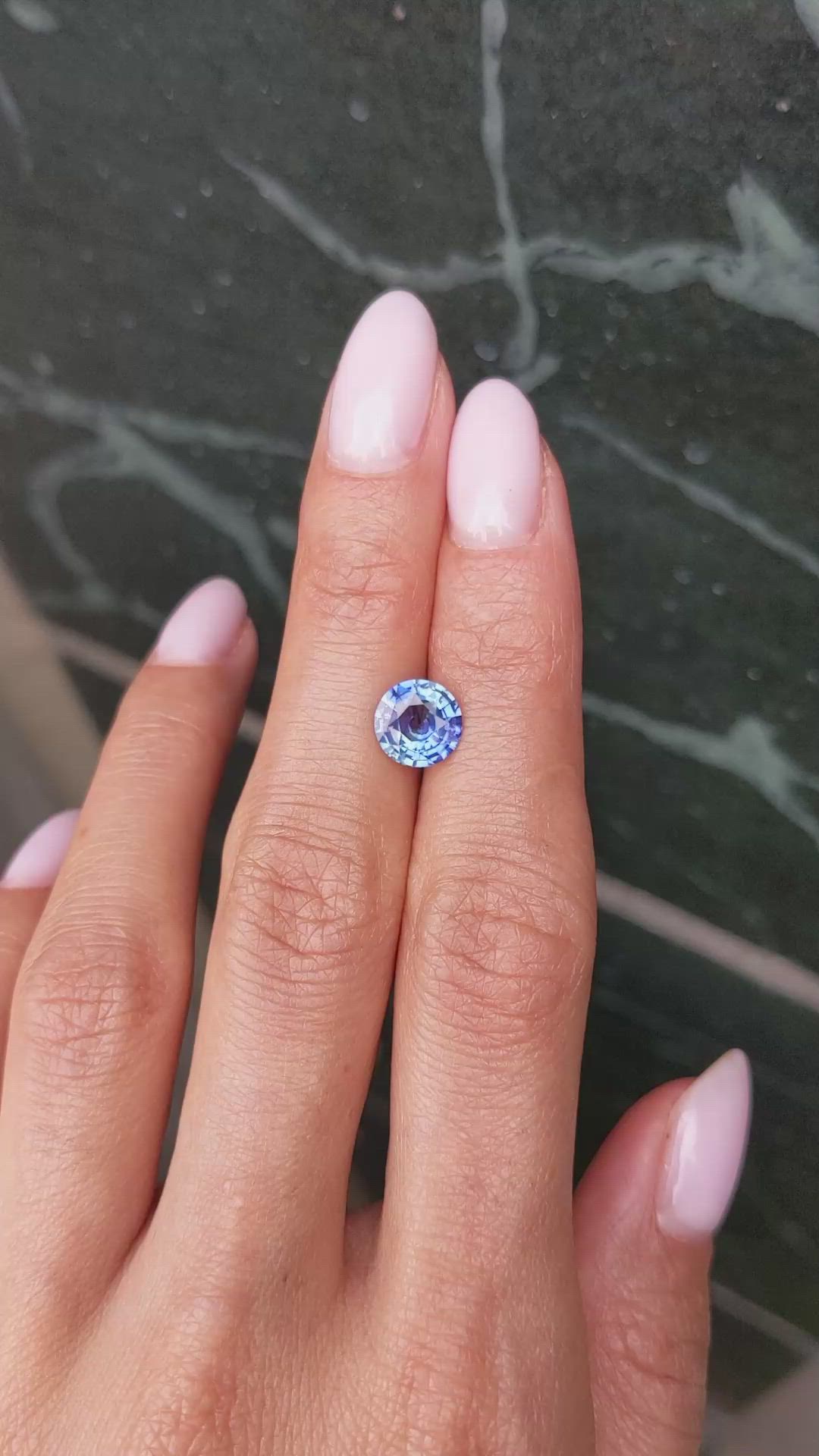 1.88 Ct. Blue Sapphire from Burma (Myanmar) Size Video