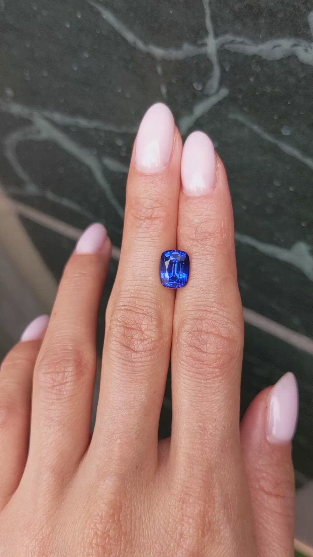 3.54 Ct. Blue Sapphire from Ceylon (Sri Lanka) Size Video
