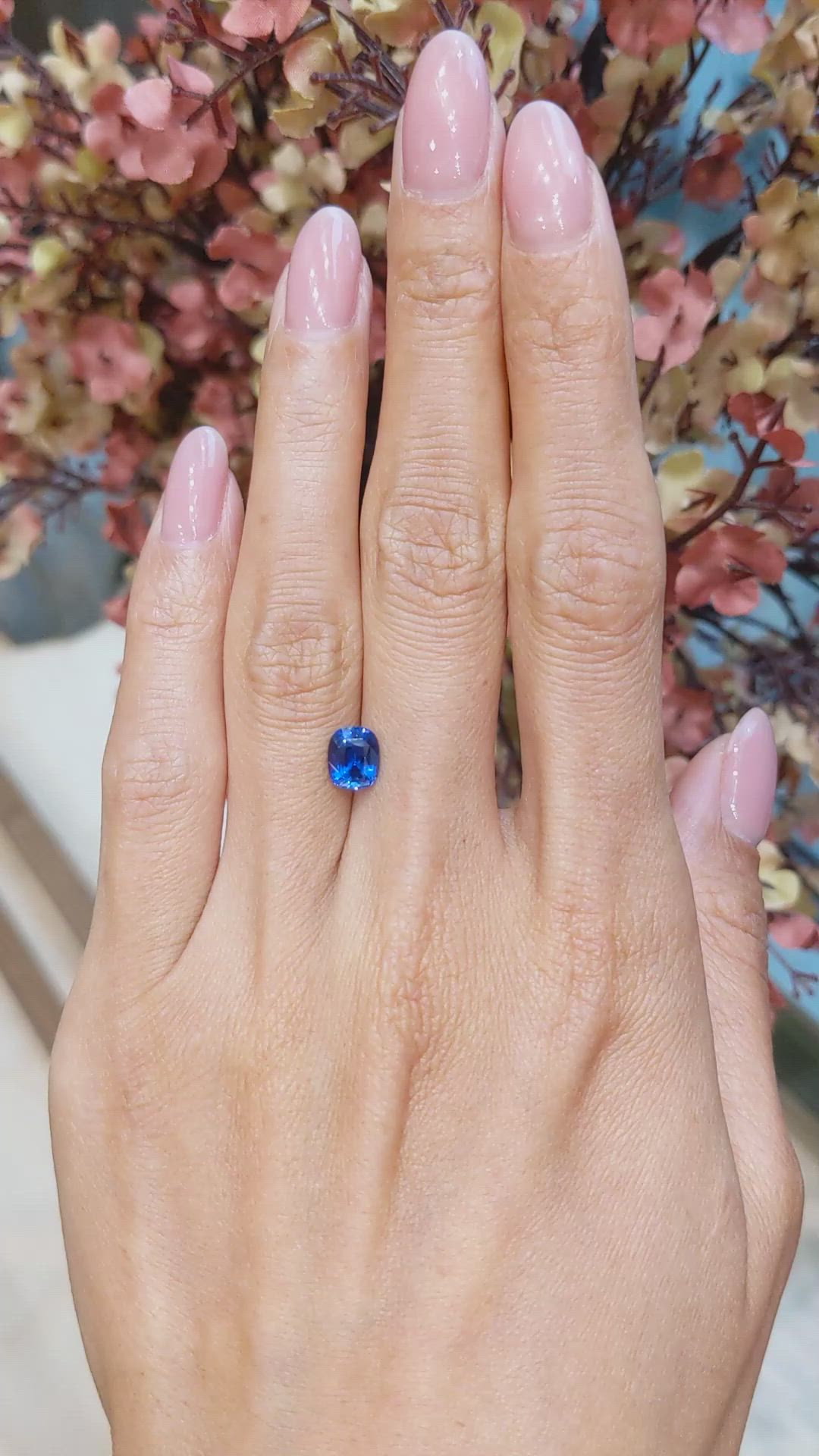 1.40 Ct. Blue Sapphire from Ceylon (Sri Lanka) Size Video