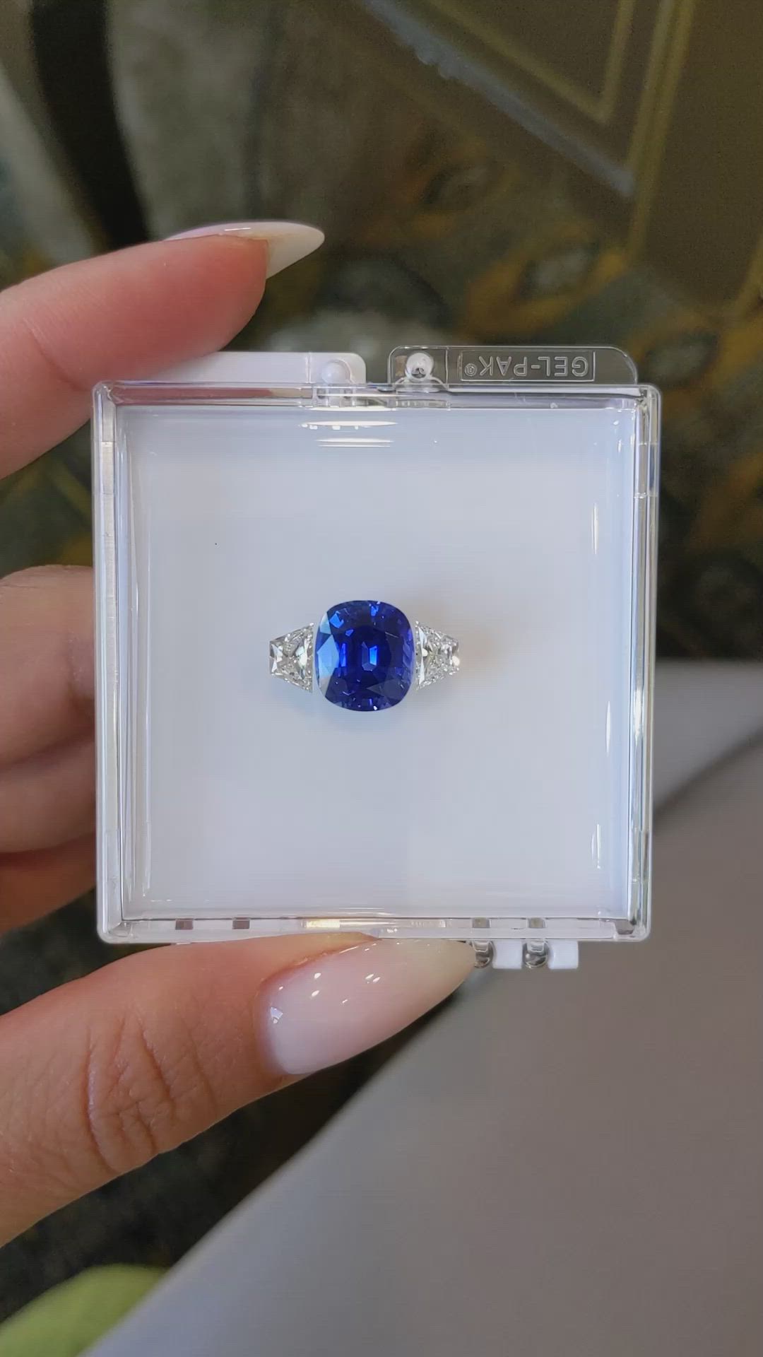 5.45 Ct. Blue Sapphire from Ceylon (Sri Lanka) Size Video