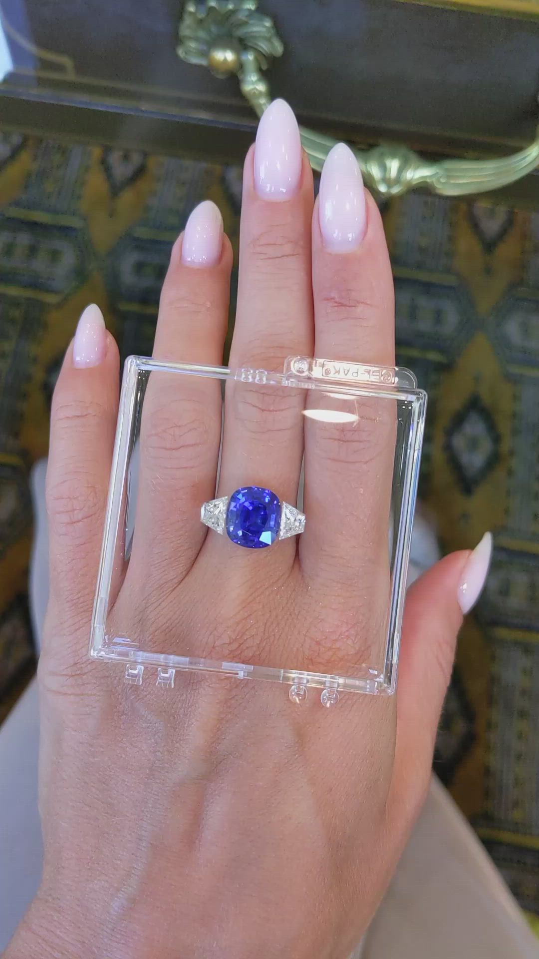 5.45 Ct. Blue Sapphire from Ceylon (Sri Lanka) Size Video