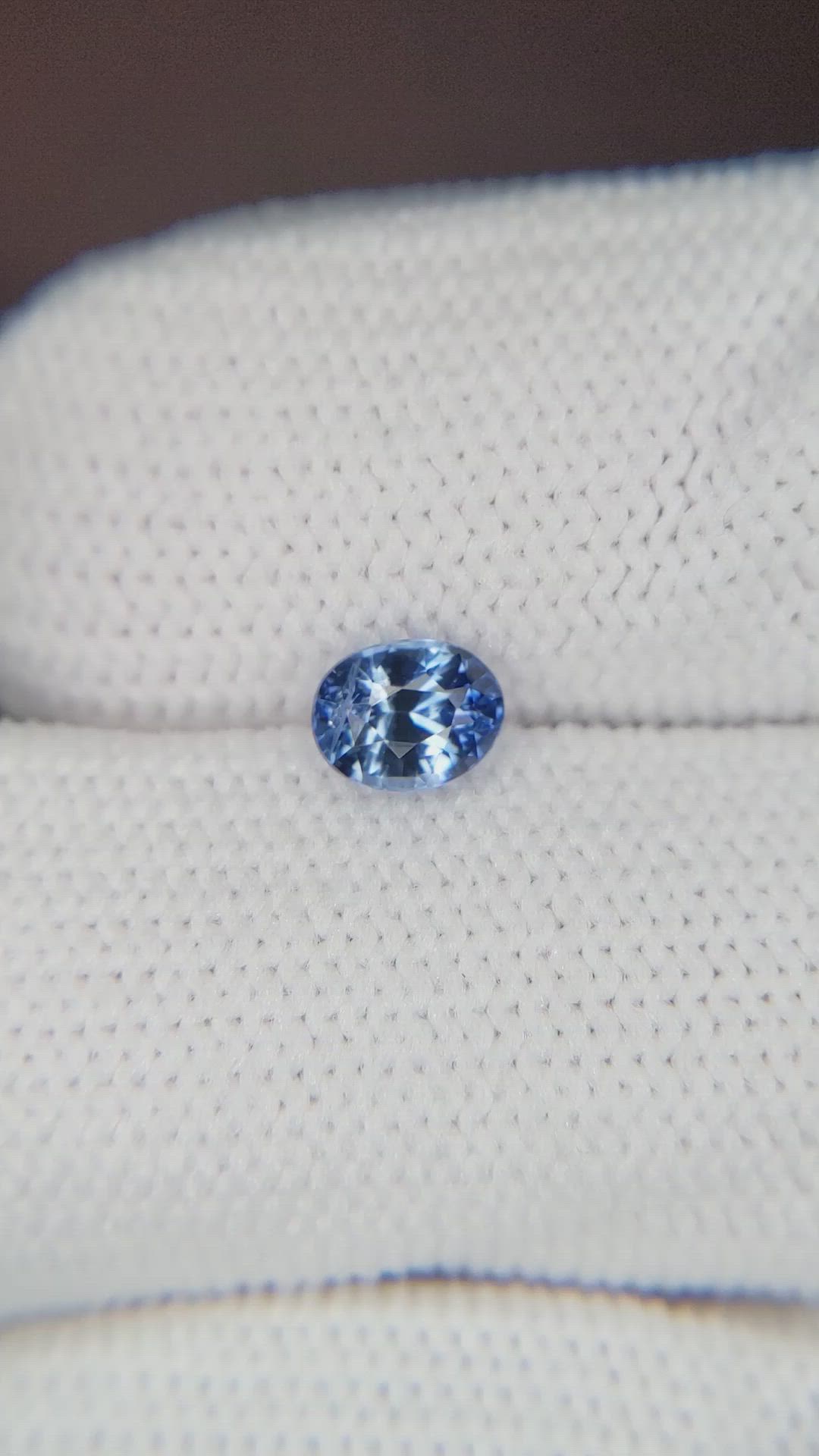0.65 Ct. Blue Sapphire from Ceylon (Sri Lanka) Size Video
