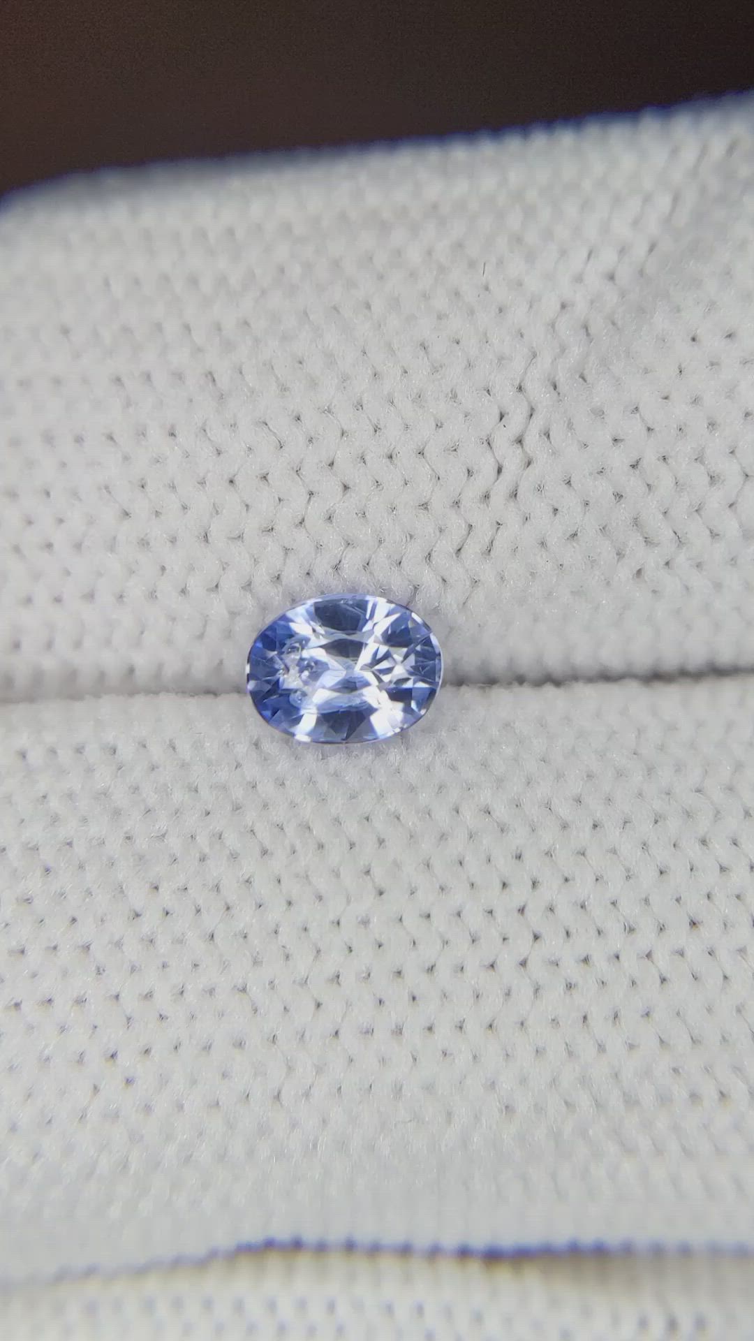 0.52 Ct. Blue Sapphire from Ceylon (Sri Lanka) Size Video