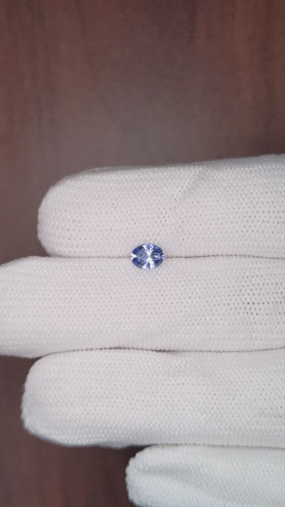 0.52 Ct. Blue Sapphire from Ceylon (Sri Lanka) Size Video