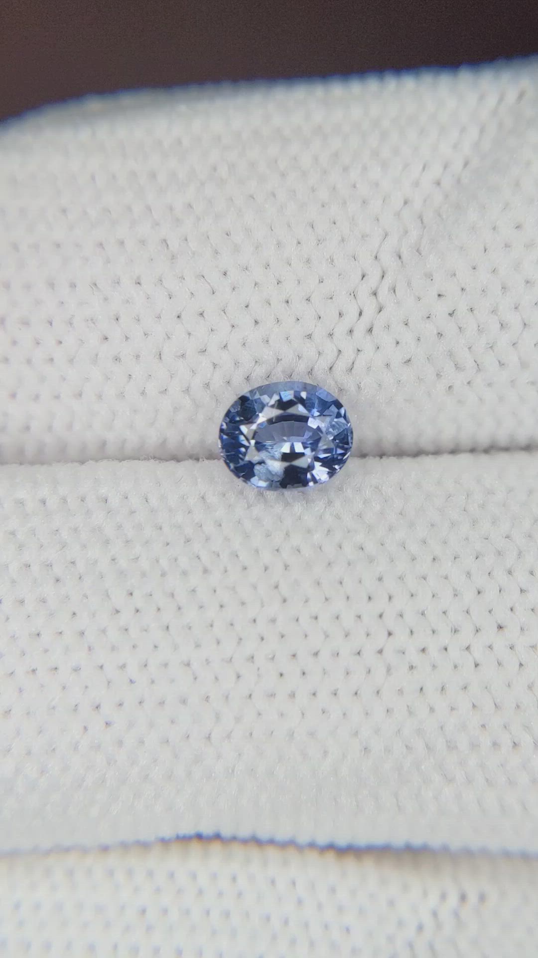 0.65 Ct. Blue Sapphire from Ceylon (Sri Lanka) Size Video