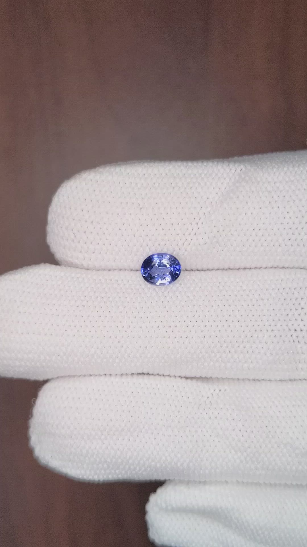 0.68 Ct. Blue Sapphire from Ceylon (Sri Lanka) Size Video
