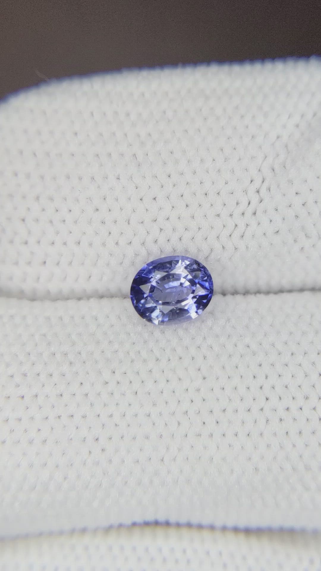 0.68 Ct. Blue Sapphire from Ceylon (Sri Lanka) Size Video