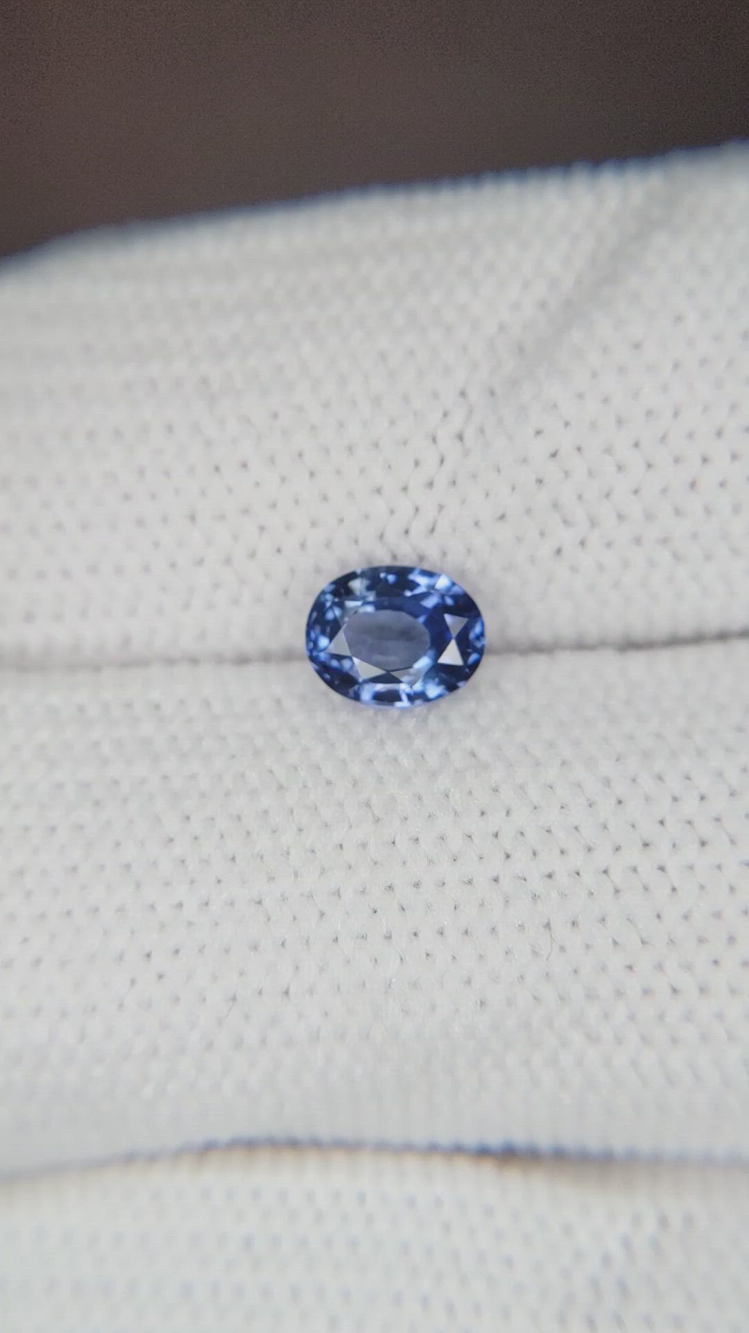 0.71 Ct. Blue Sapphire from Ceylon (Sri Lanka) Size Video