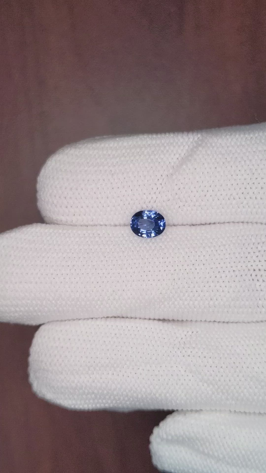 0.71 Ct. Blue Sapphire from Ceylon (Sri Lanka) Size Video