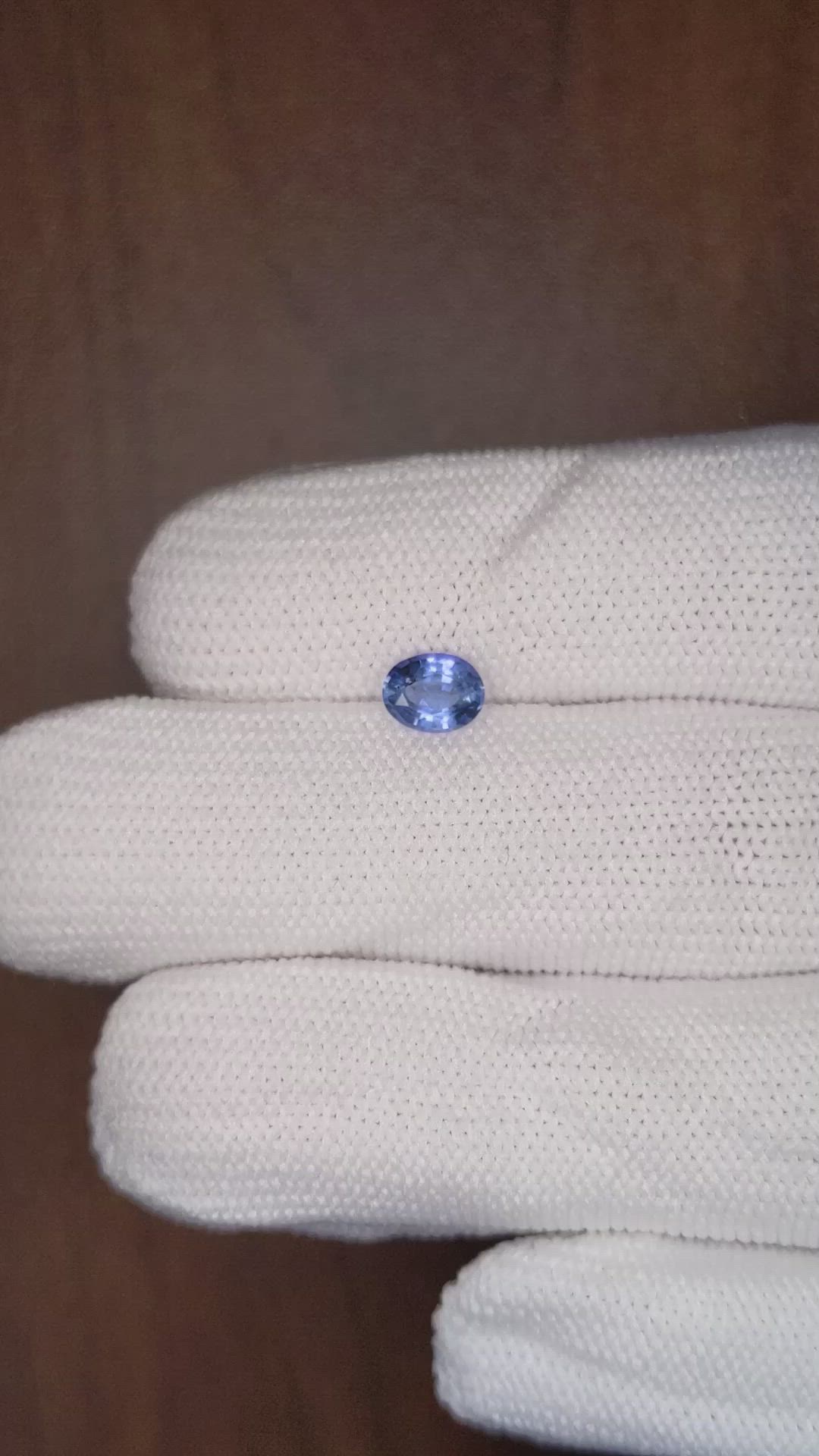 0.77 Ct. Blue Sapphire from Ceylon (Sri Lanka) Size Video