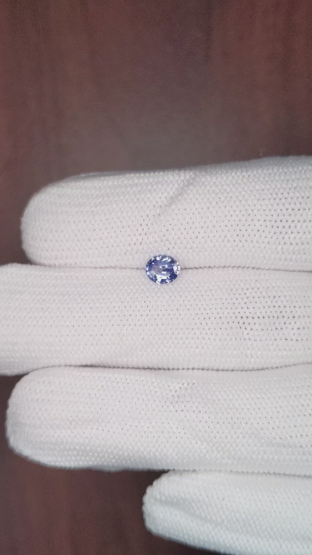 0.52 Ct. Blue Sapphire from Ceylon (Sri Lanka) Size Video