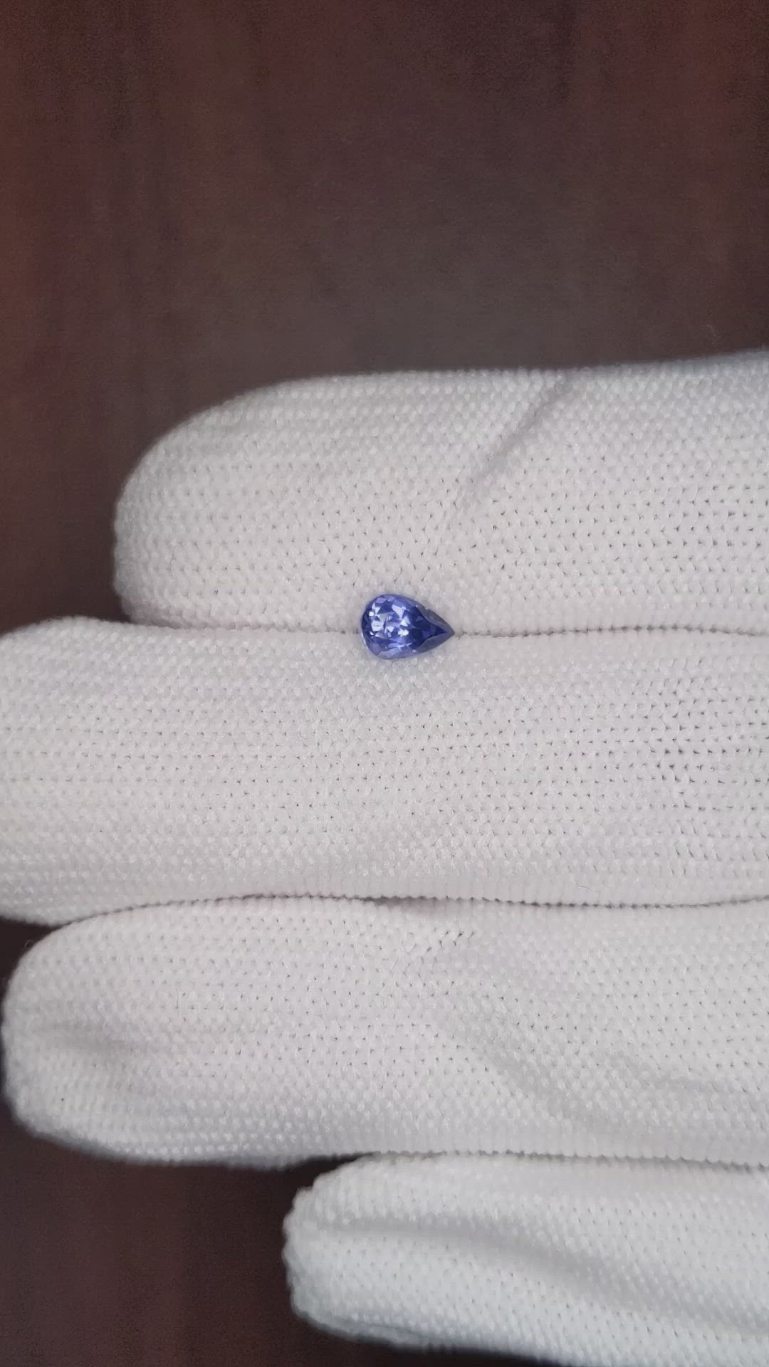 0.58 Ct. Blue Sapphire from Ceylon (Sri Lanka) Size Video