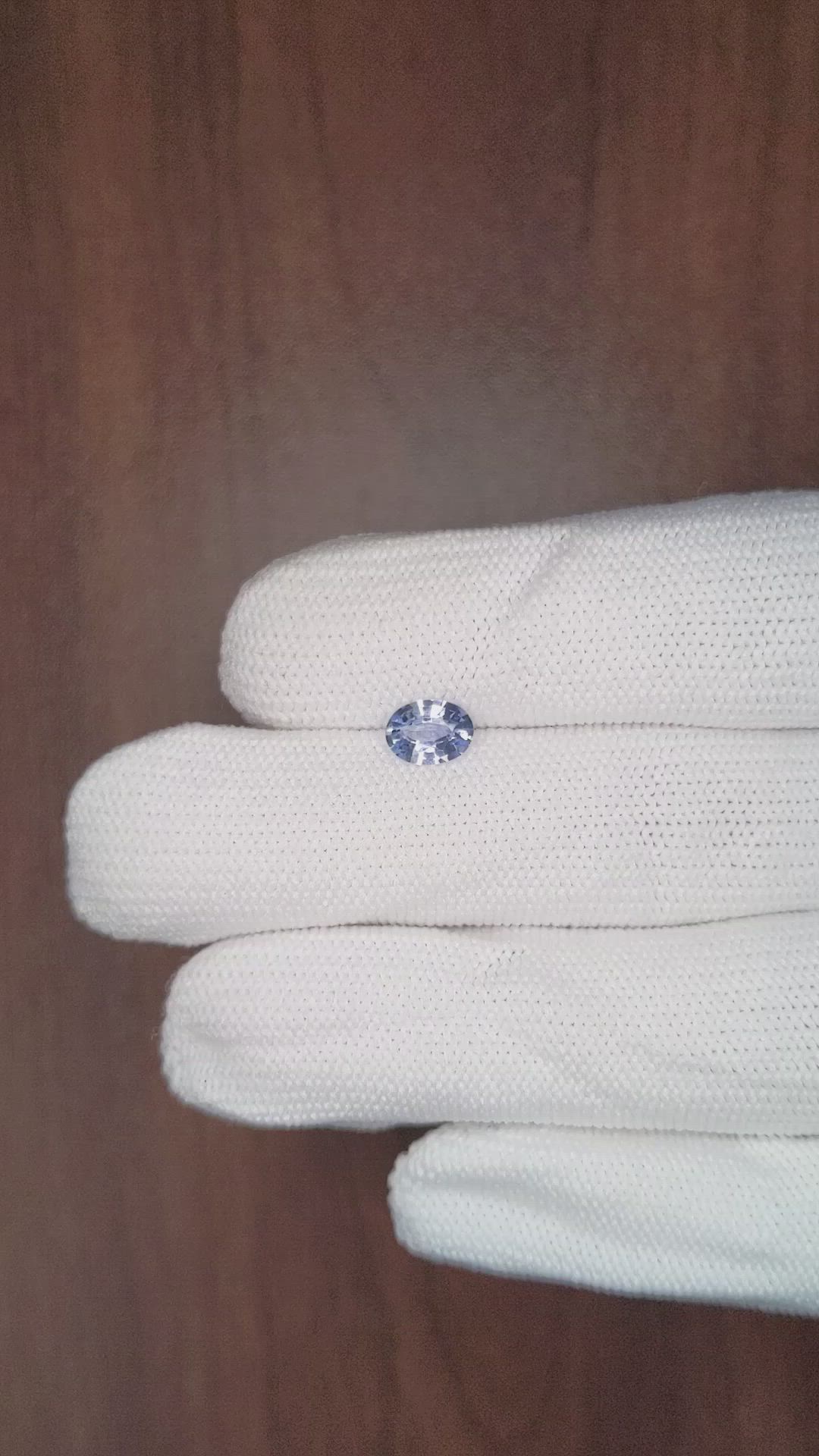 0.91 Ct. Blue Sapphire from Ceylon (Sri Lanka) Size Video